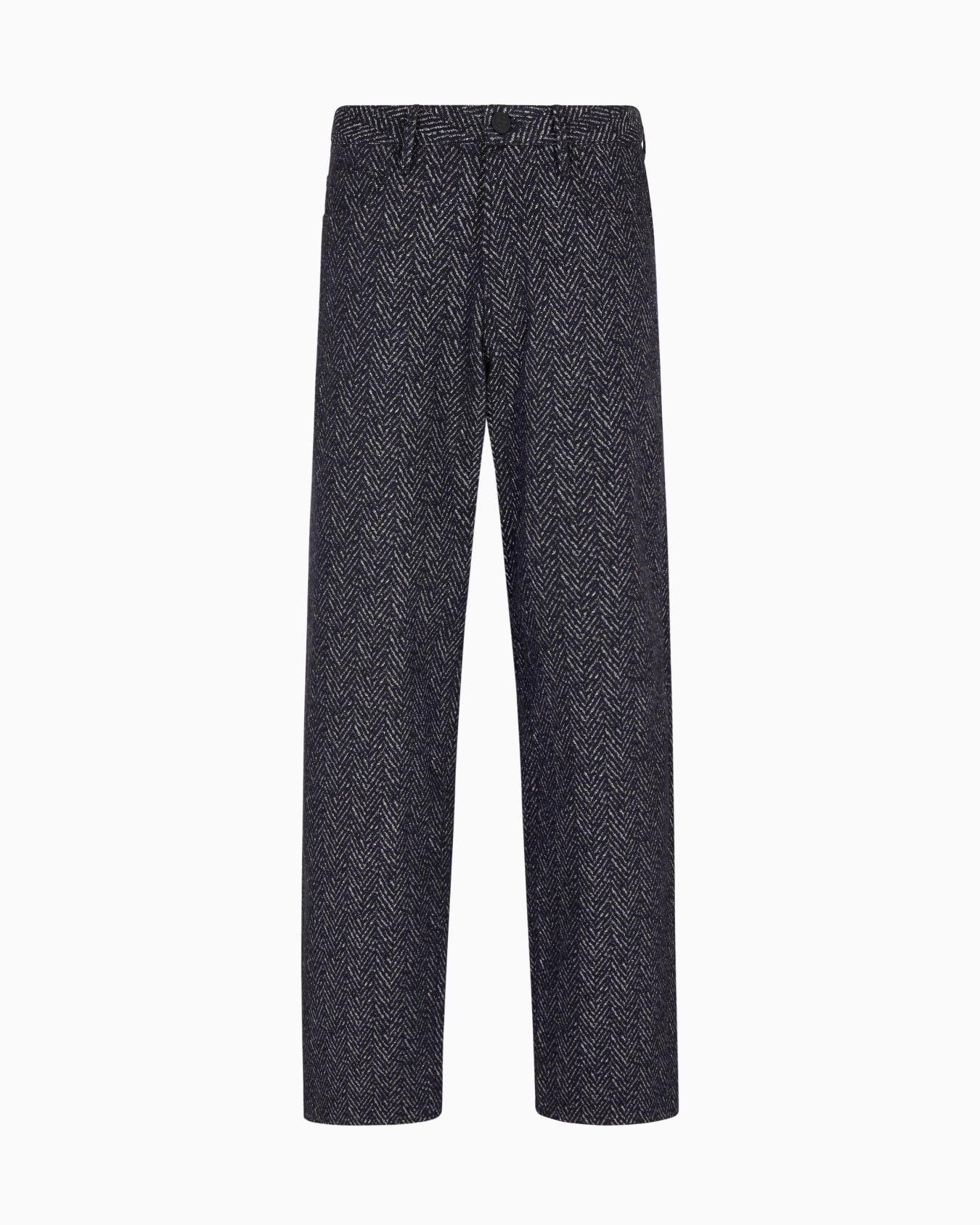 Denim Collection five-pocket trousers in chevron jacquard Slide 0