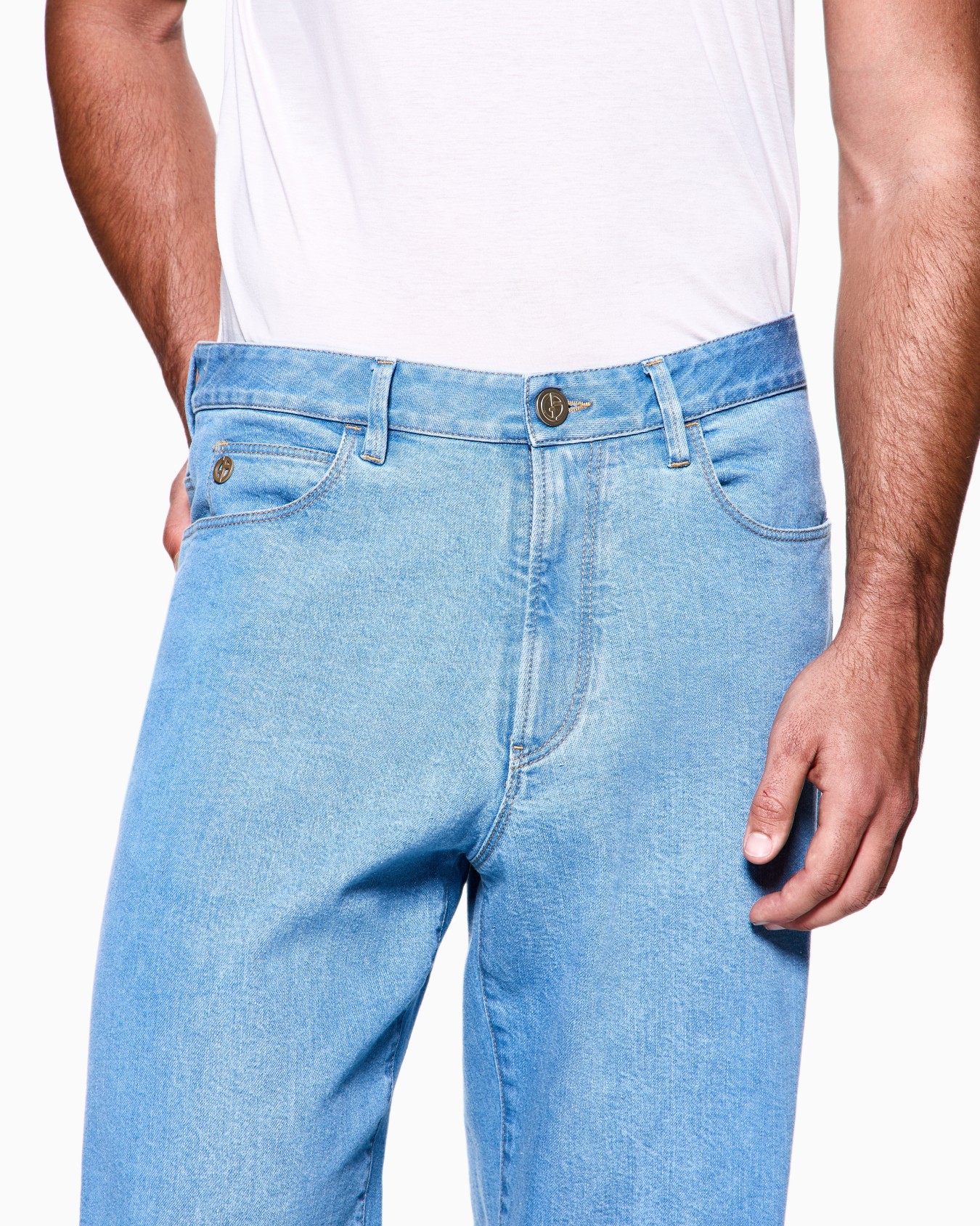 Pantaloni 5-tasche in cotone e modal ASV Slide 4
