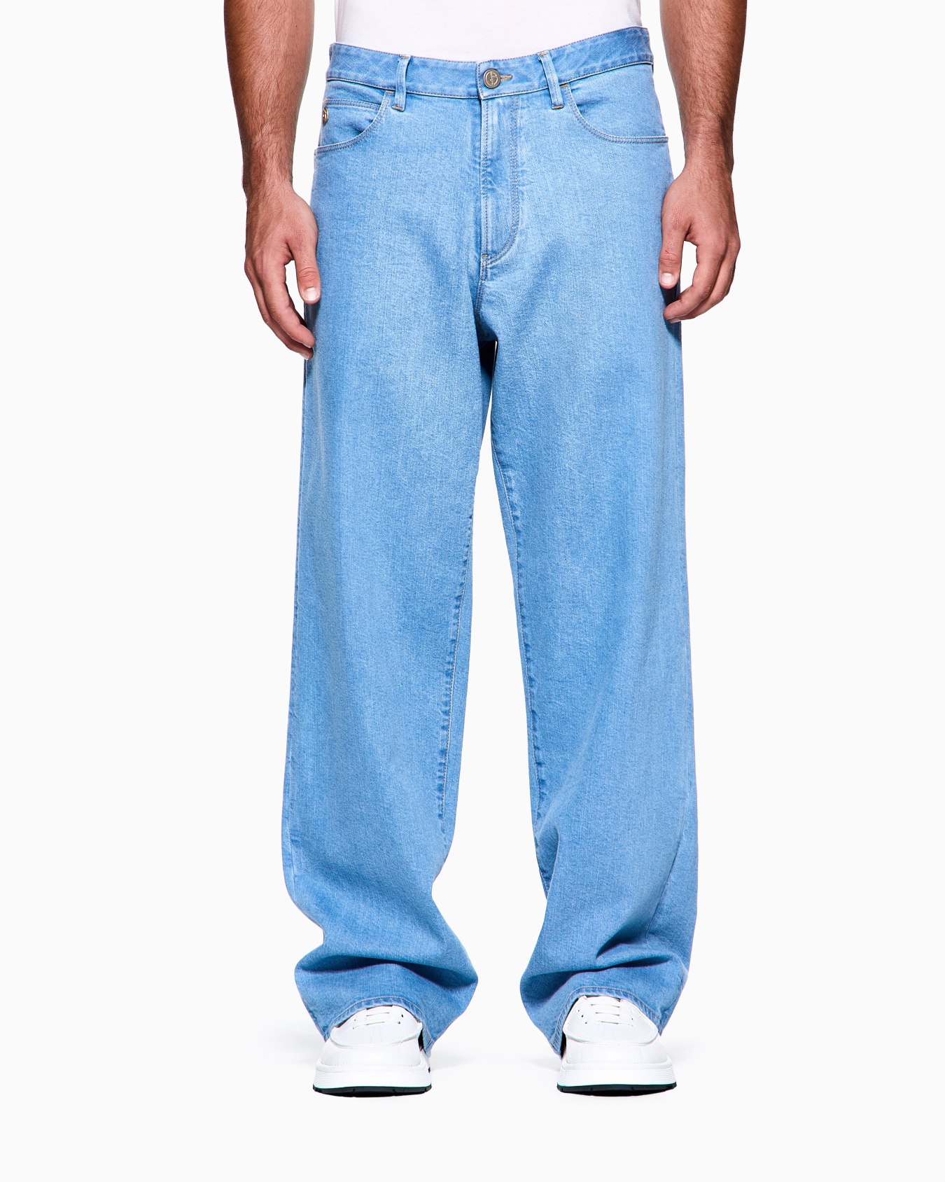 Pantaloni 5-tasche in cotone e modal ASV Slide 3