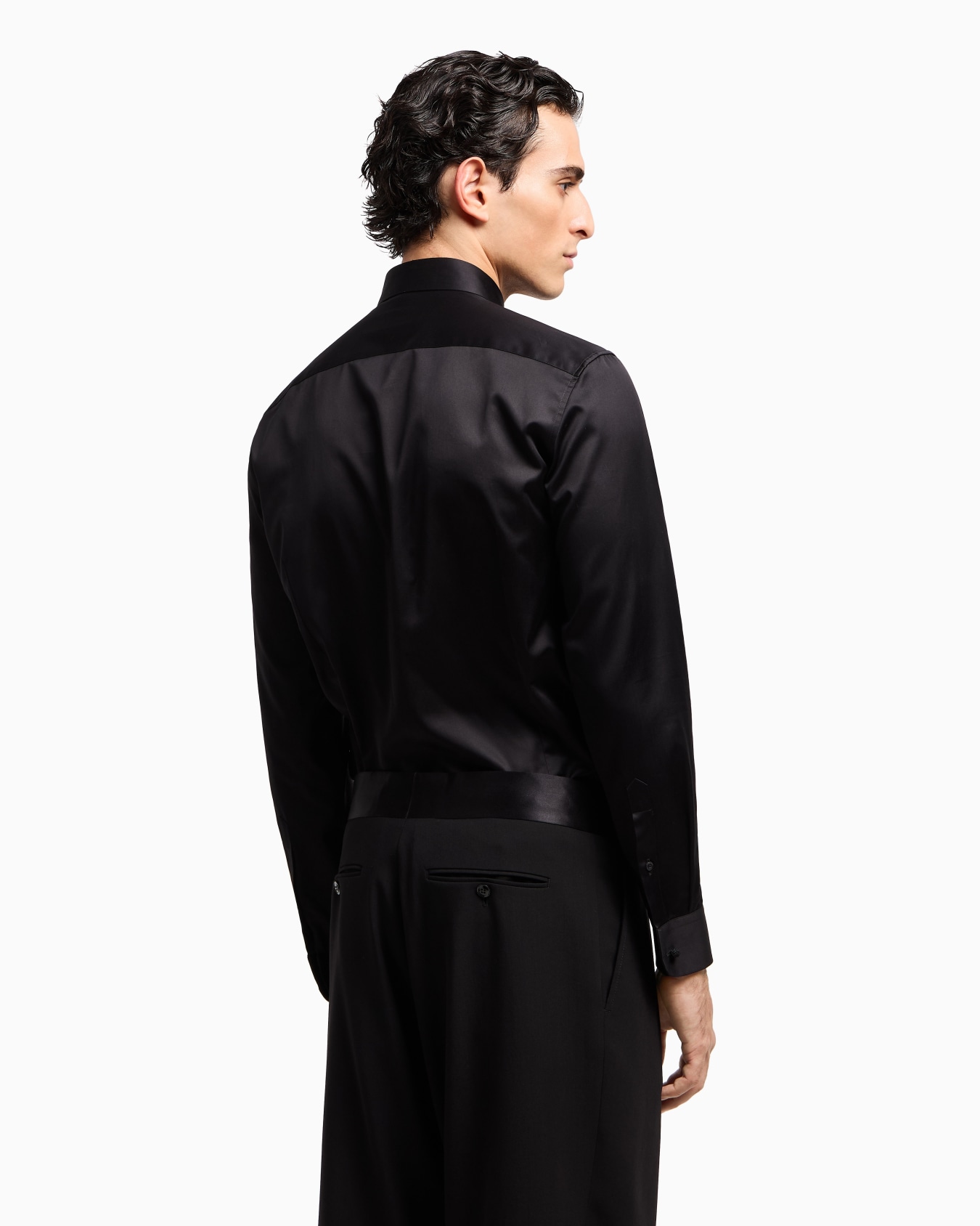Giorgio's Satin-Hemd mit Strass-Detail Folie 2