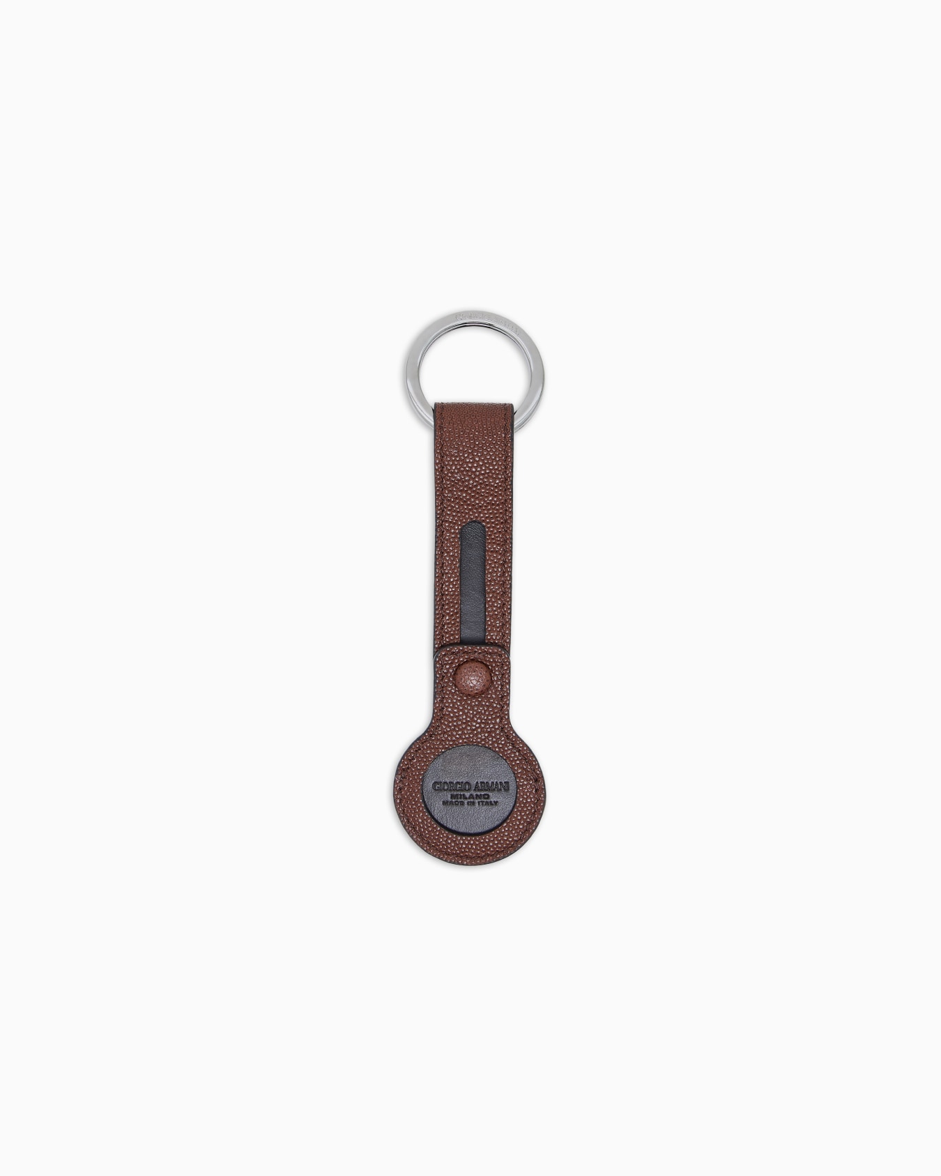 AirTag keyring in pebbled calfskin Slide 0
