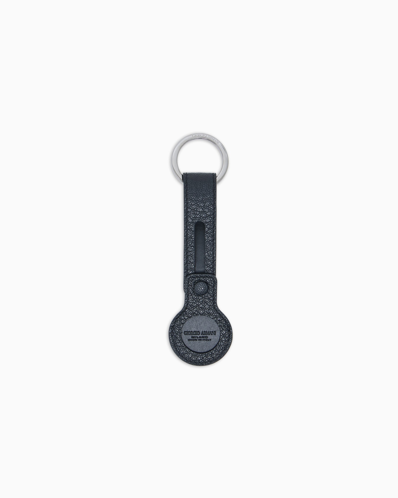 AirTag keyring in pebbled calfskin Slide 0
