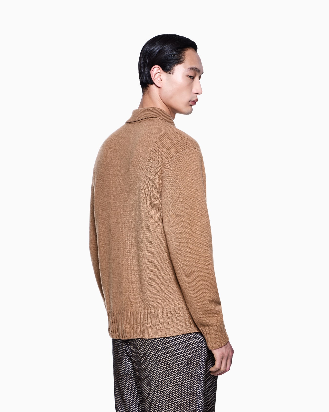 Polo a maniche lunghe in cashmere Slide 2