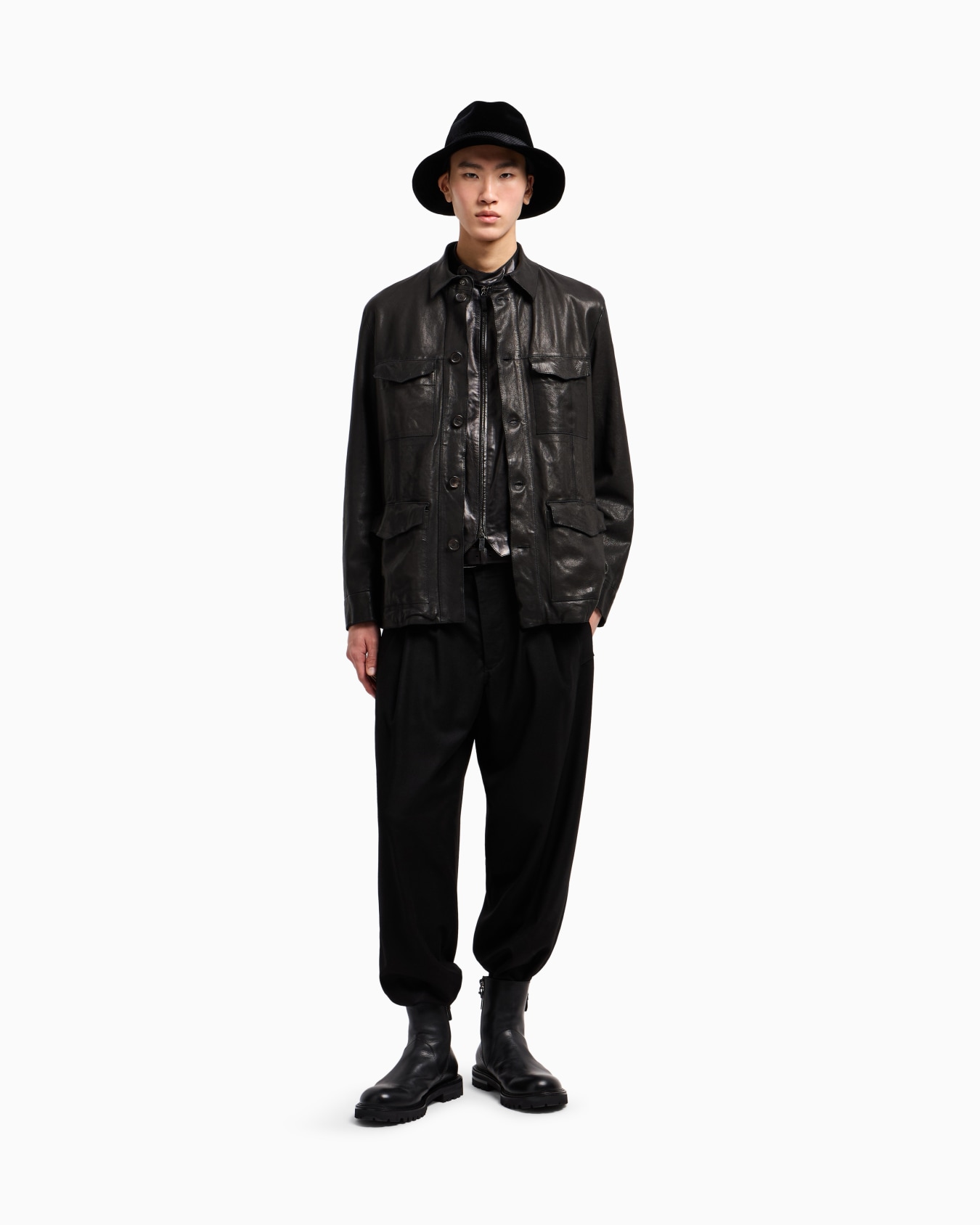Lambskin nappa leather safari jacket Slide 2