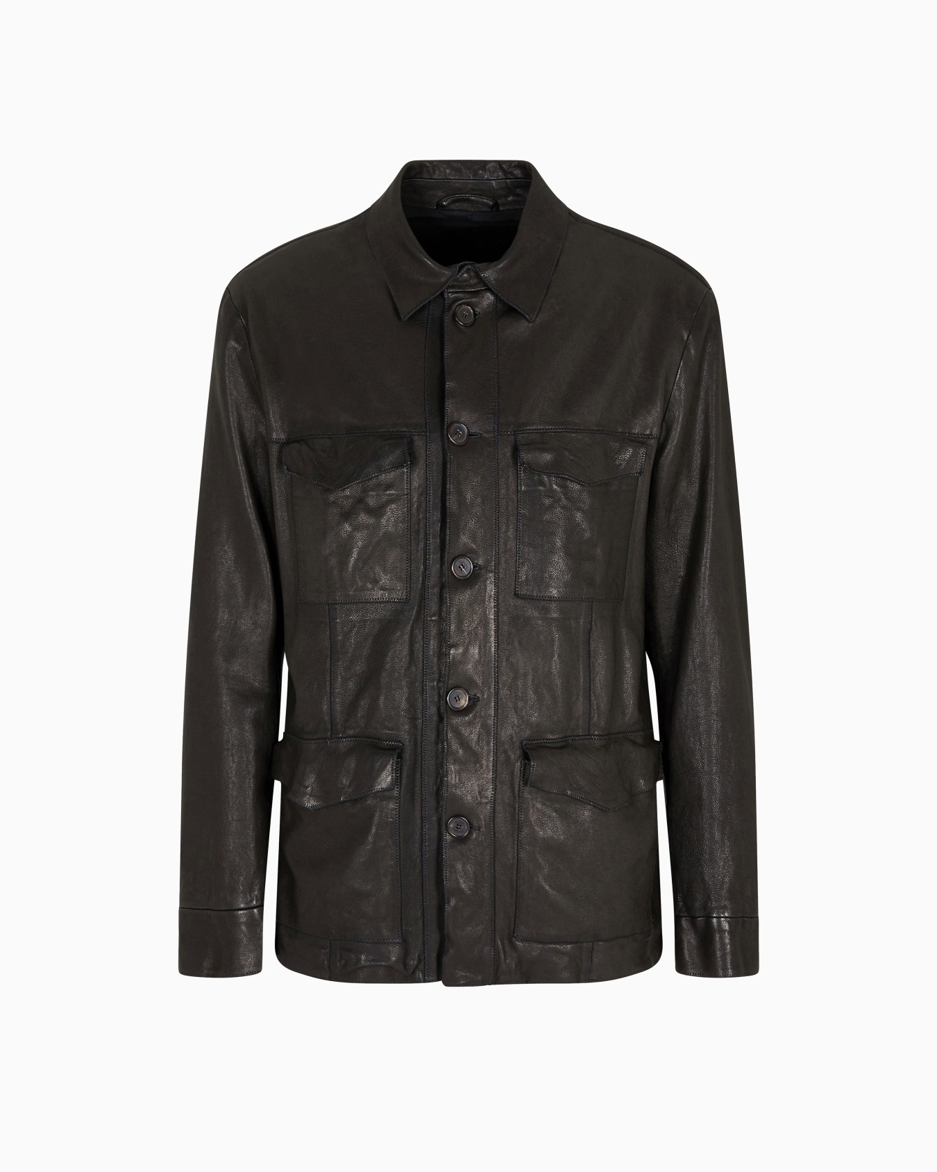 Lambskin nappa leather safari jacket Slide 0