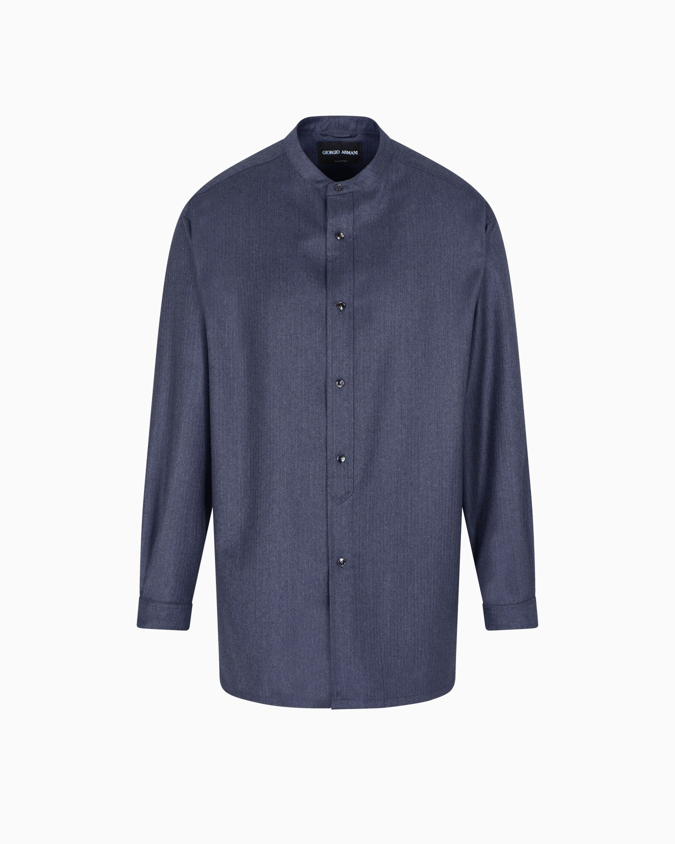 Shirt jacket in micro chevron virgin wool Slide 0