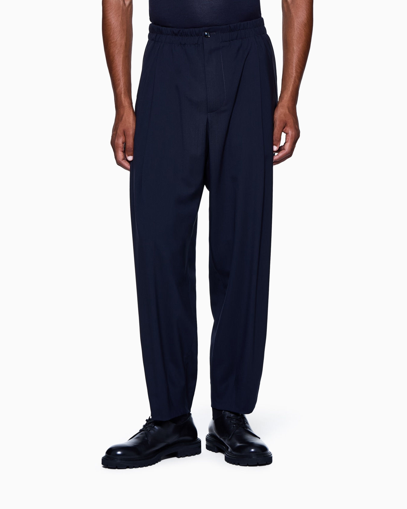 Single-pleat lightweight wool-canvas trousers Slide 3