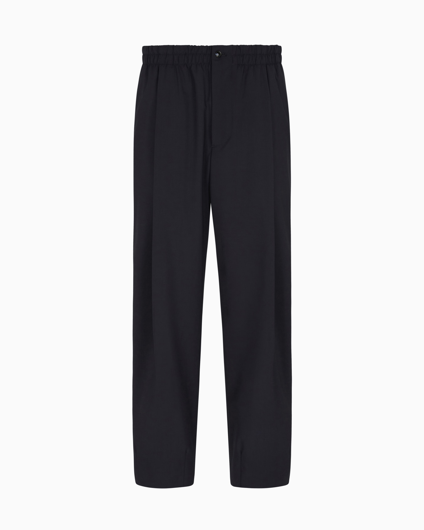 Single-pleat lightweight wool-canvas trousers Slide 0