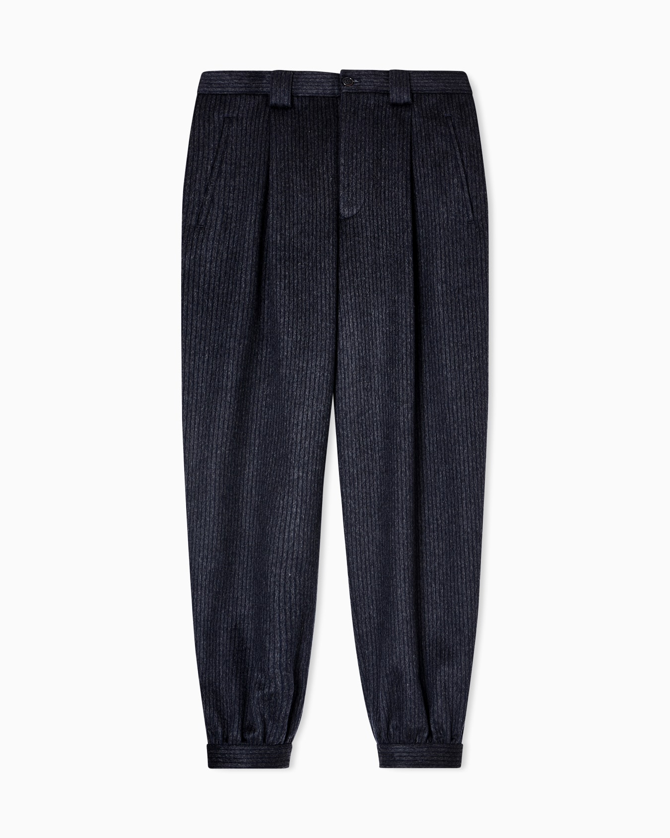 Single-pleat trousers in armure cashmere Slide 0