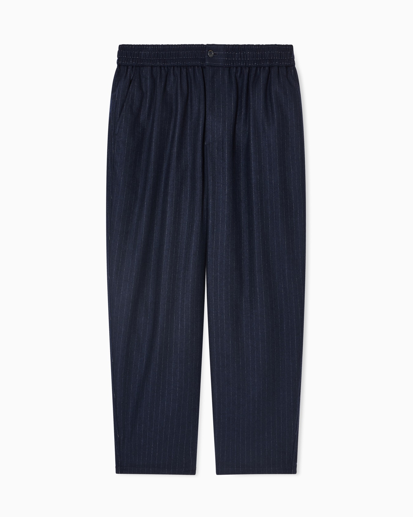 Wool and cashmere cloth flat-front trousers Slide 0