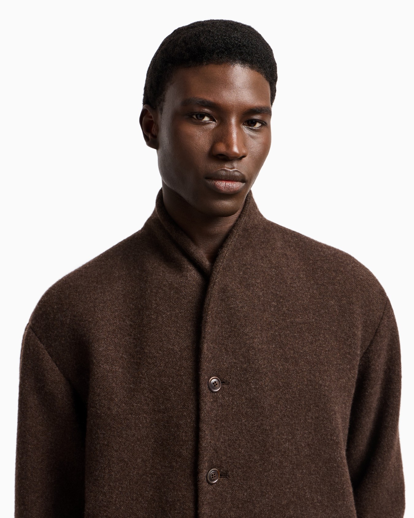 Pea coat in wool and cashmere cloth Slide 5
