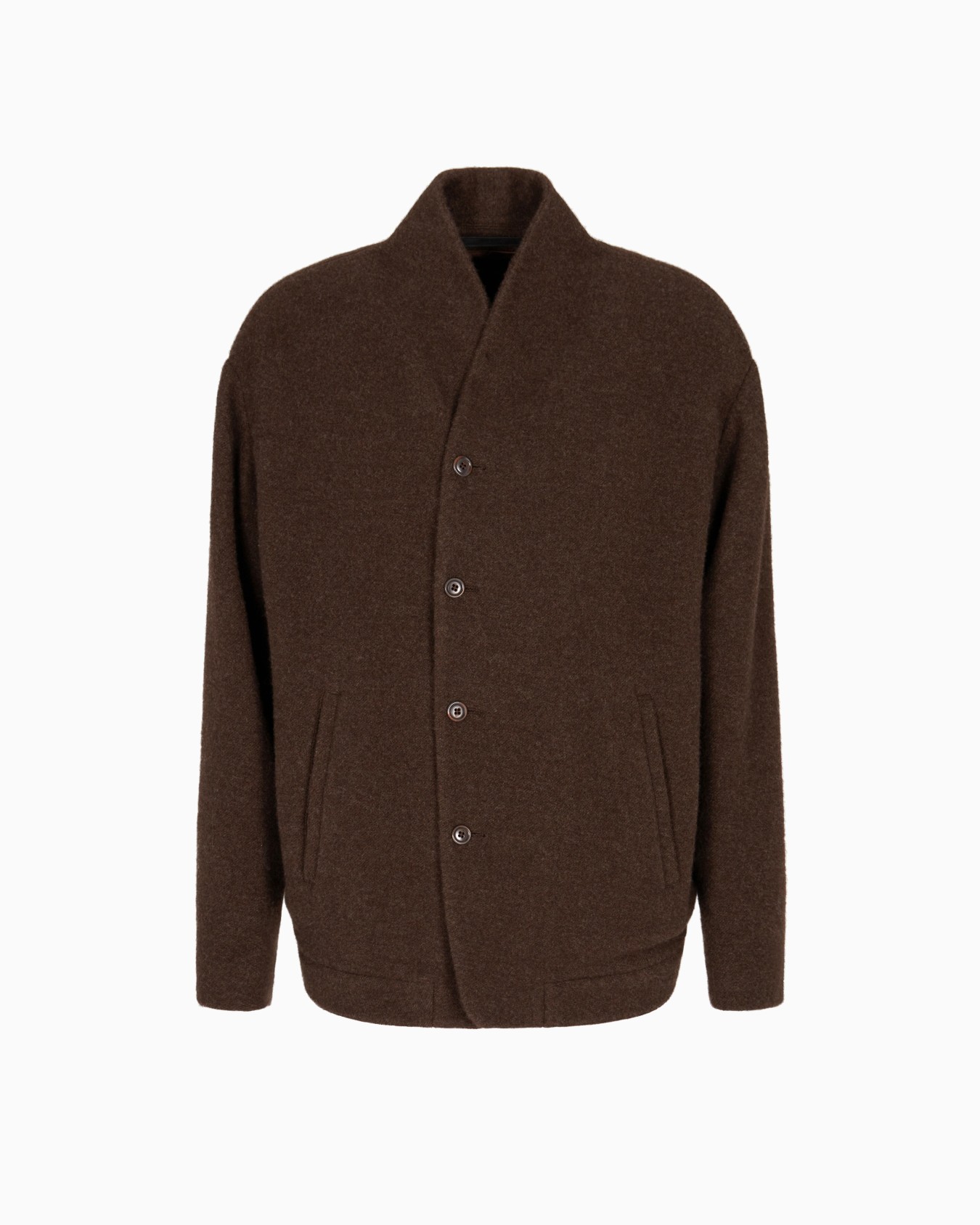 Pea coat in wool and cashmere cloth Slide 0
