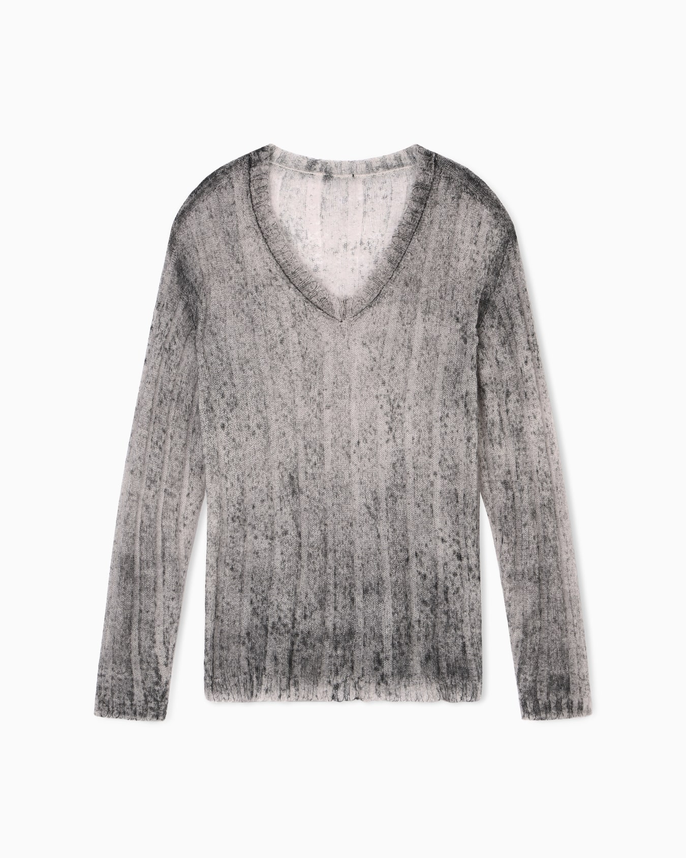 V-neck jumper in virgin wool Slide 0