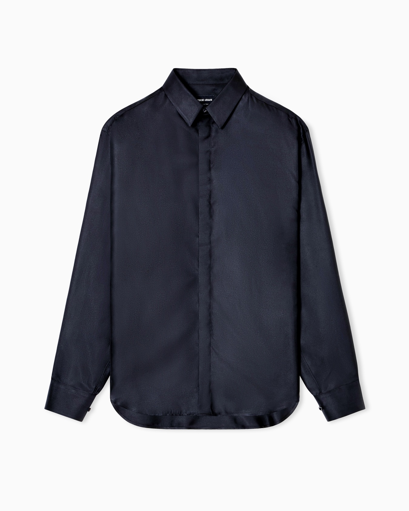 Chemise coupe classique en sergé de soie Diapositive 0