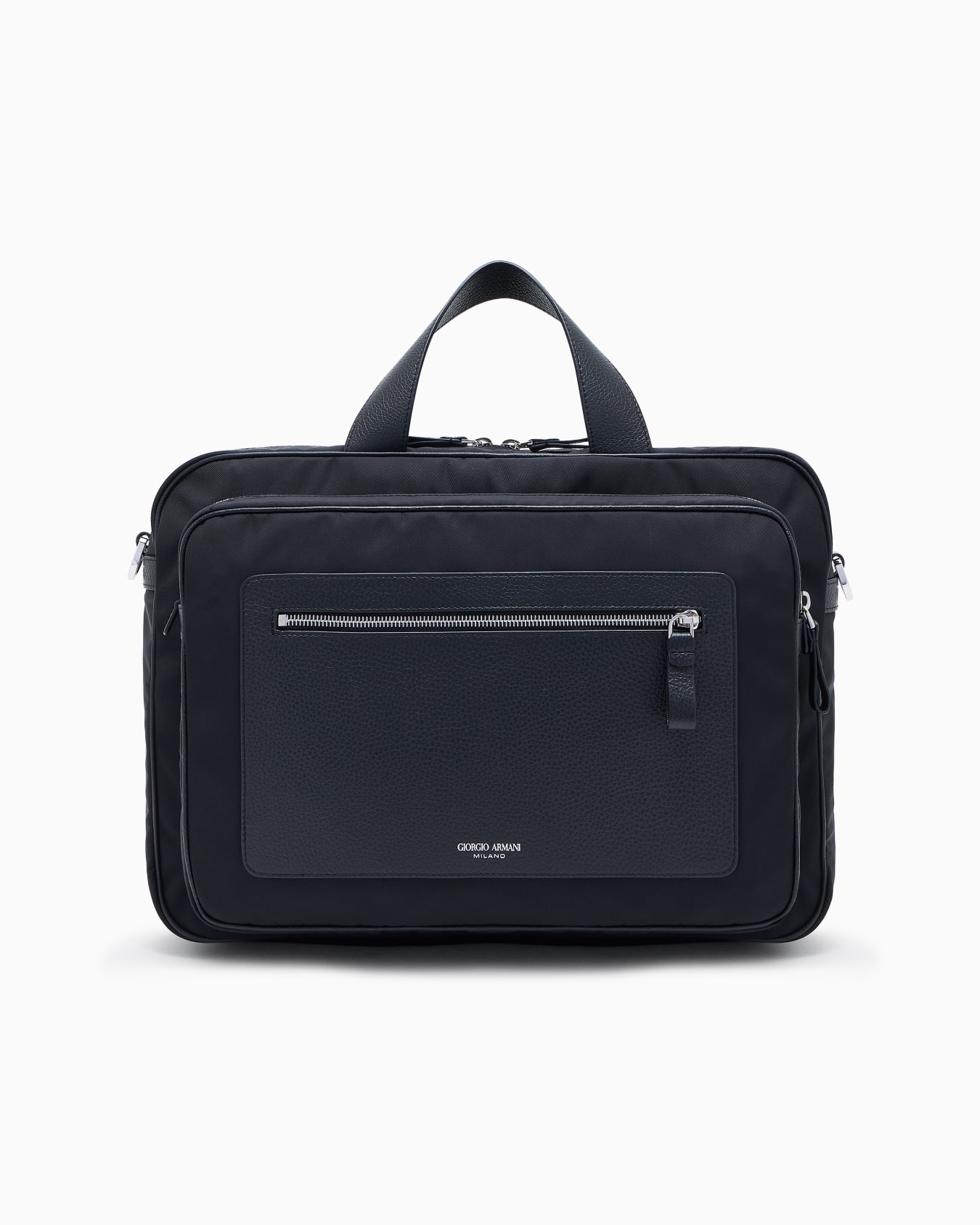 ASV pebbled-leather and nylon briefcase Slide 0