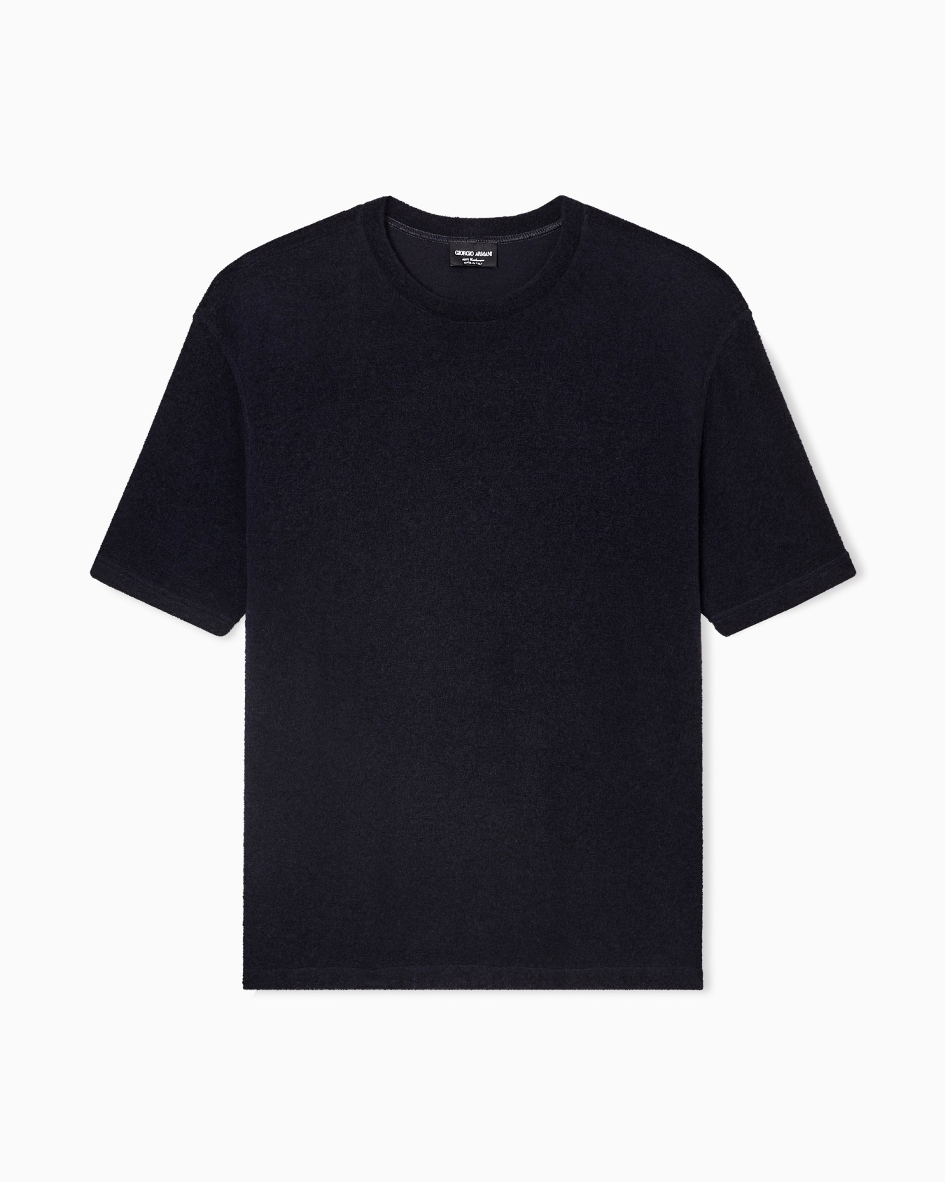 Crew-neck T-shirt in pure cashmere jersey Slide 0