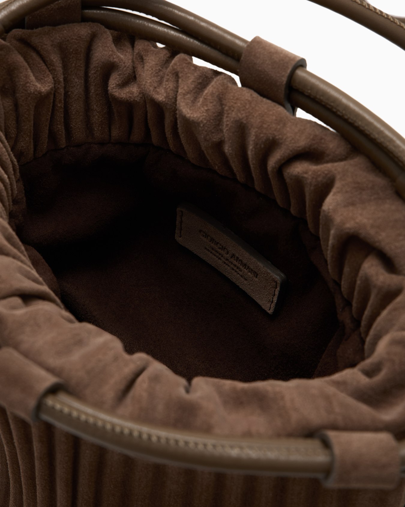 Mini bag in pleated suede and leather Slide 3