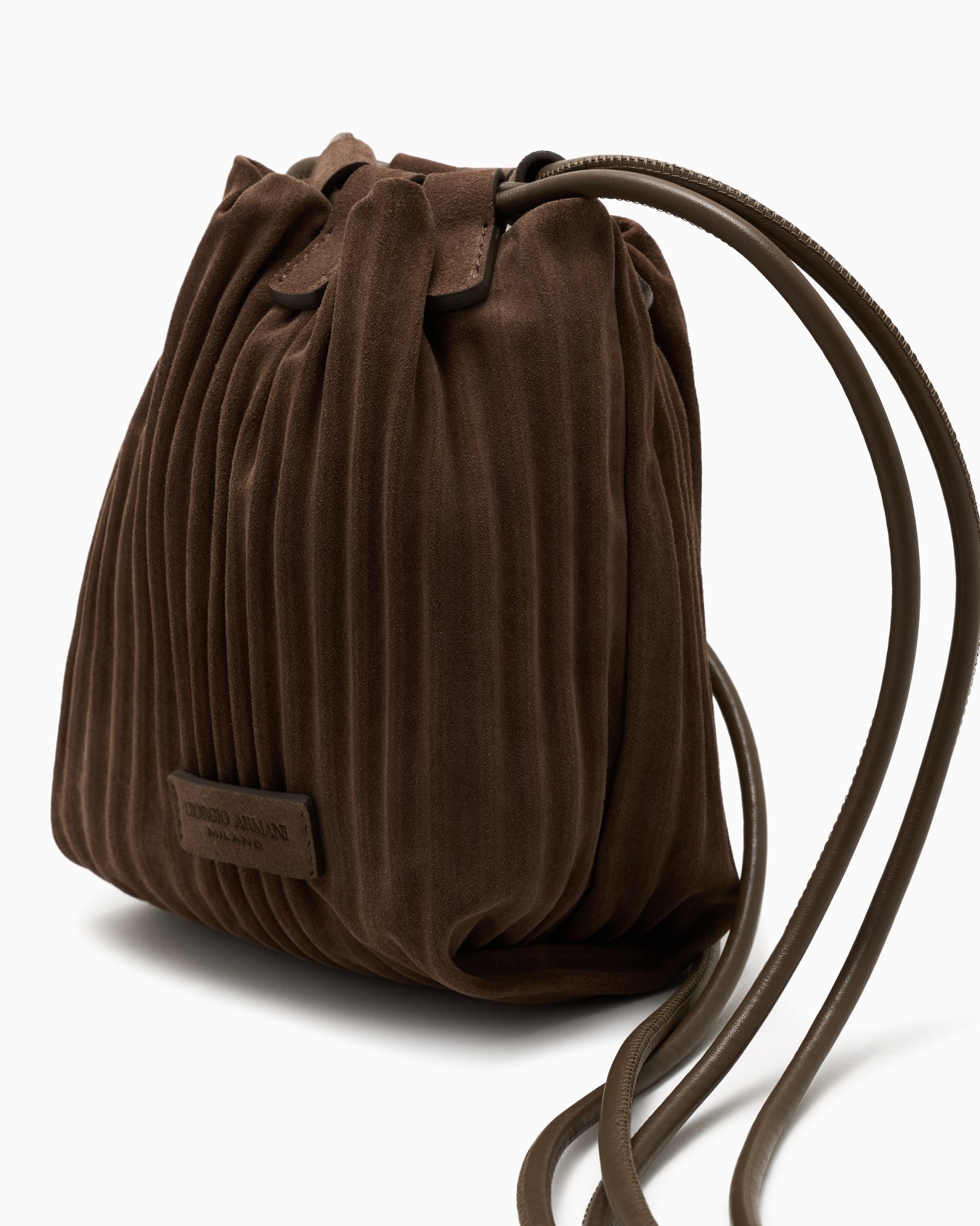 Mini bag in pleated suede and leather Slide 4