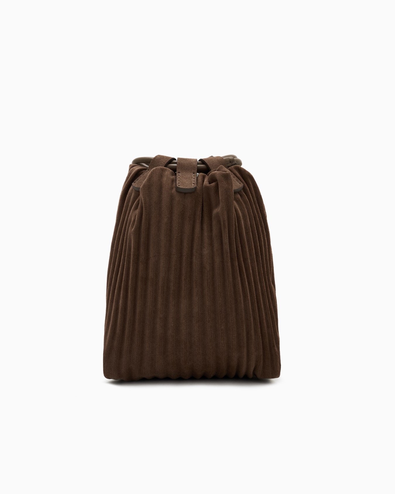 Mini bag in pleated suede and leather Slide 2