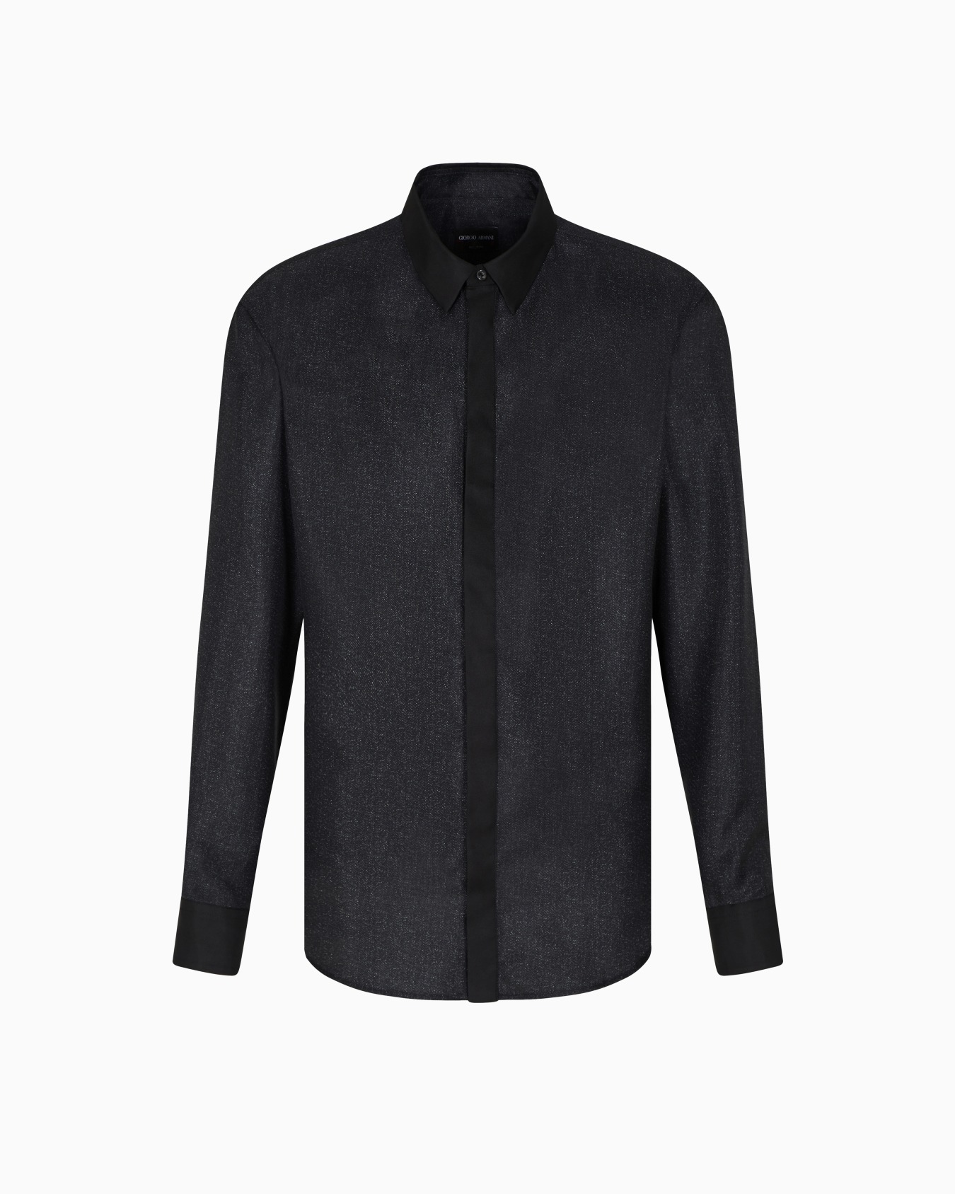 Chemise Giorgio's en sergé de soie imprimé en diagonale Diapositive 0