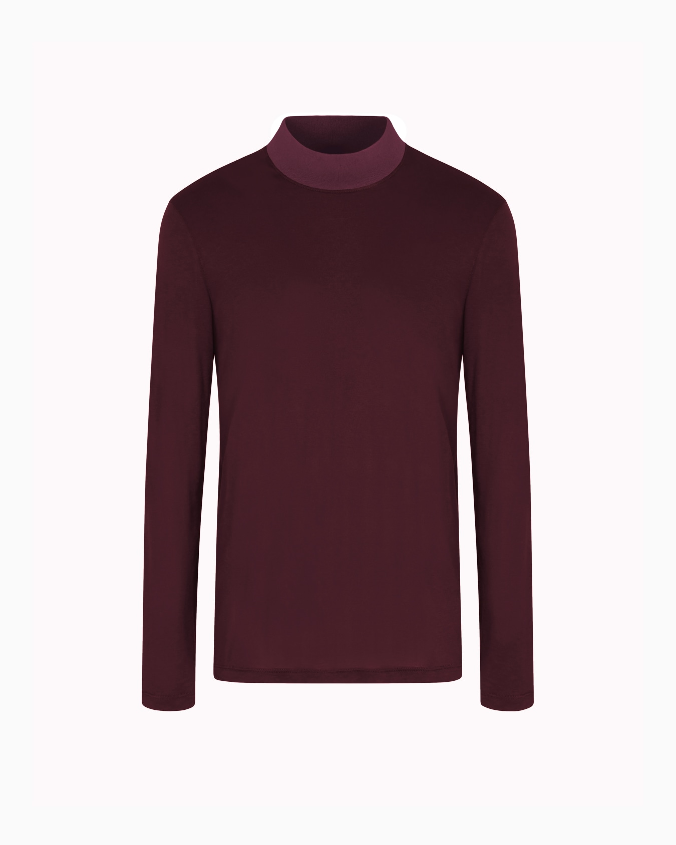 Viscose jersey mock-neck jumper Slide 0