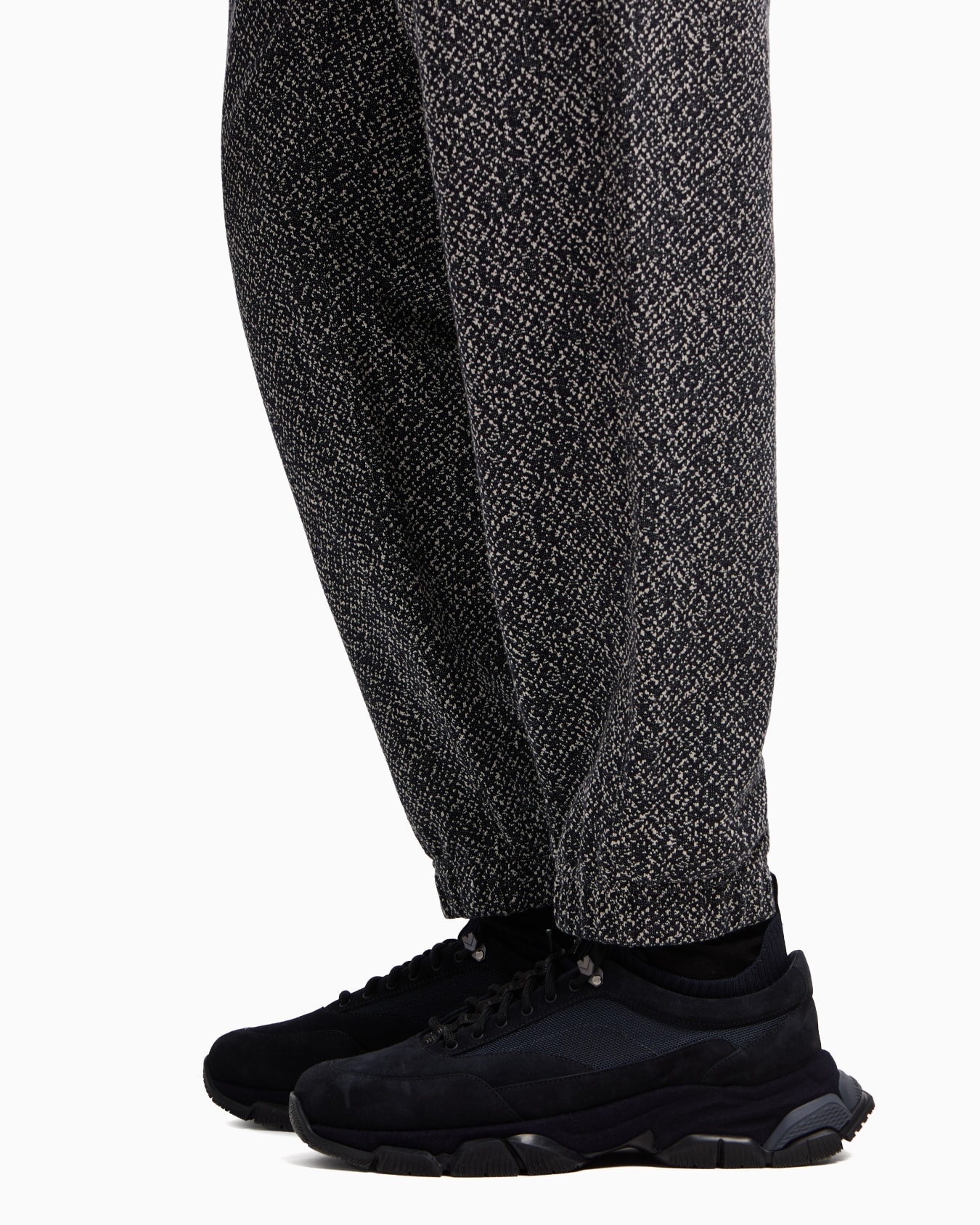 Pantaloni in felpa di cotone e cashmere jacquard Denim Collection Slide 4