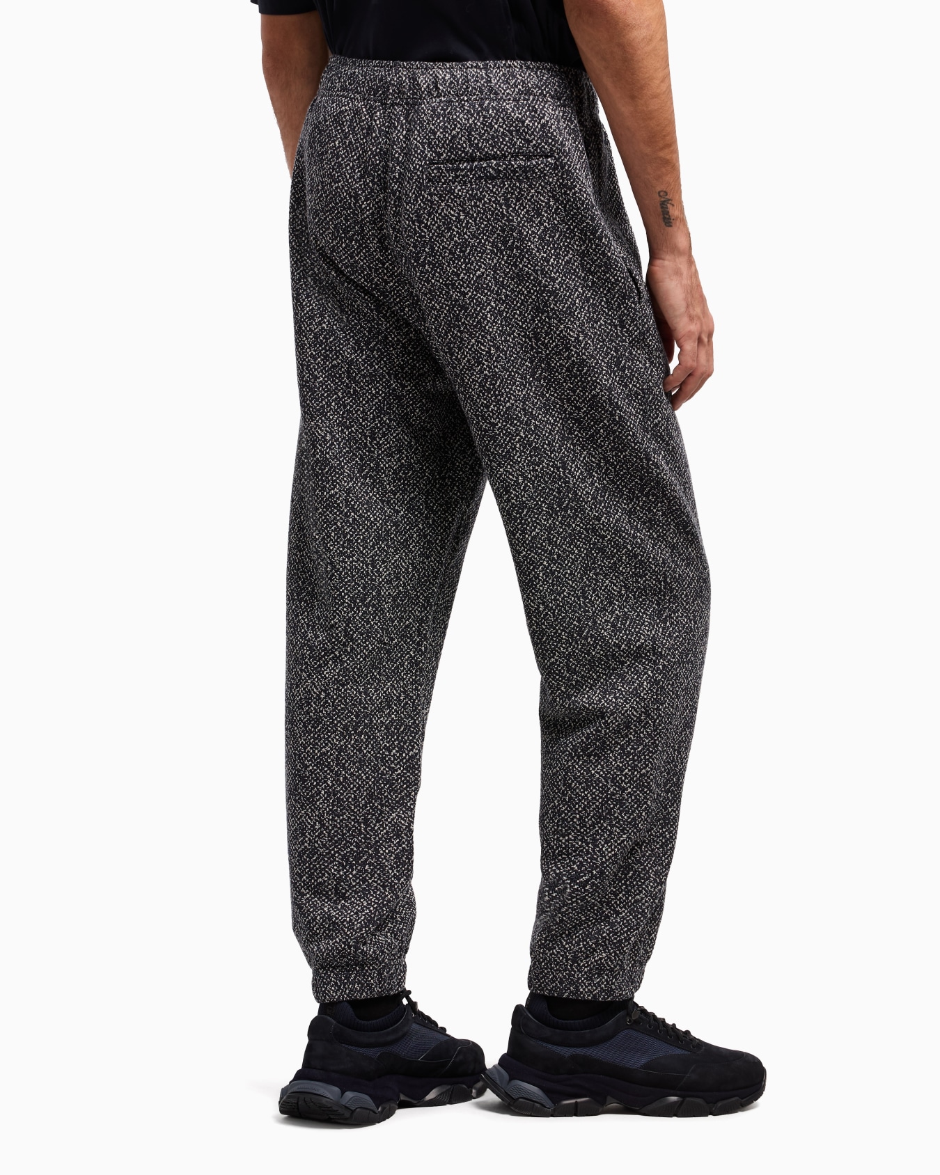 Pantaloni in felpa di cotone e cashmere jacquard Denim Collection Slide 2