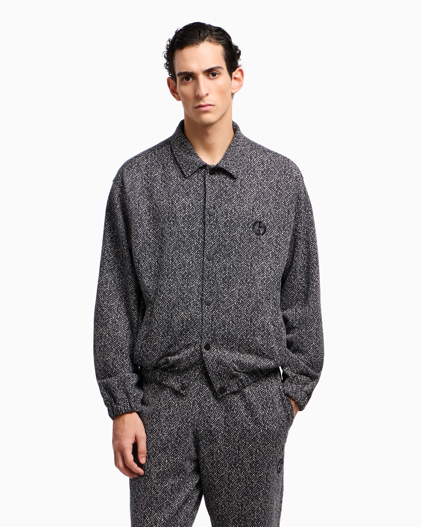 Denim Collection cotton-jersey fleece and cashmere blouson Slide 4