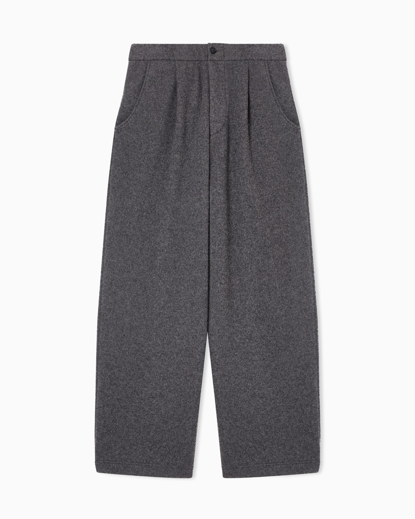 シングルタックパンツ カシミア フリース スライドする 0
