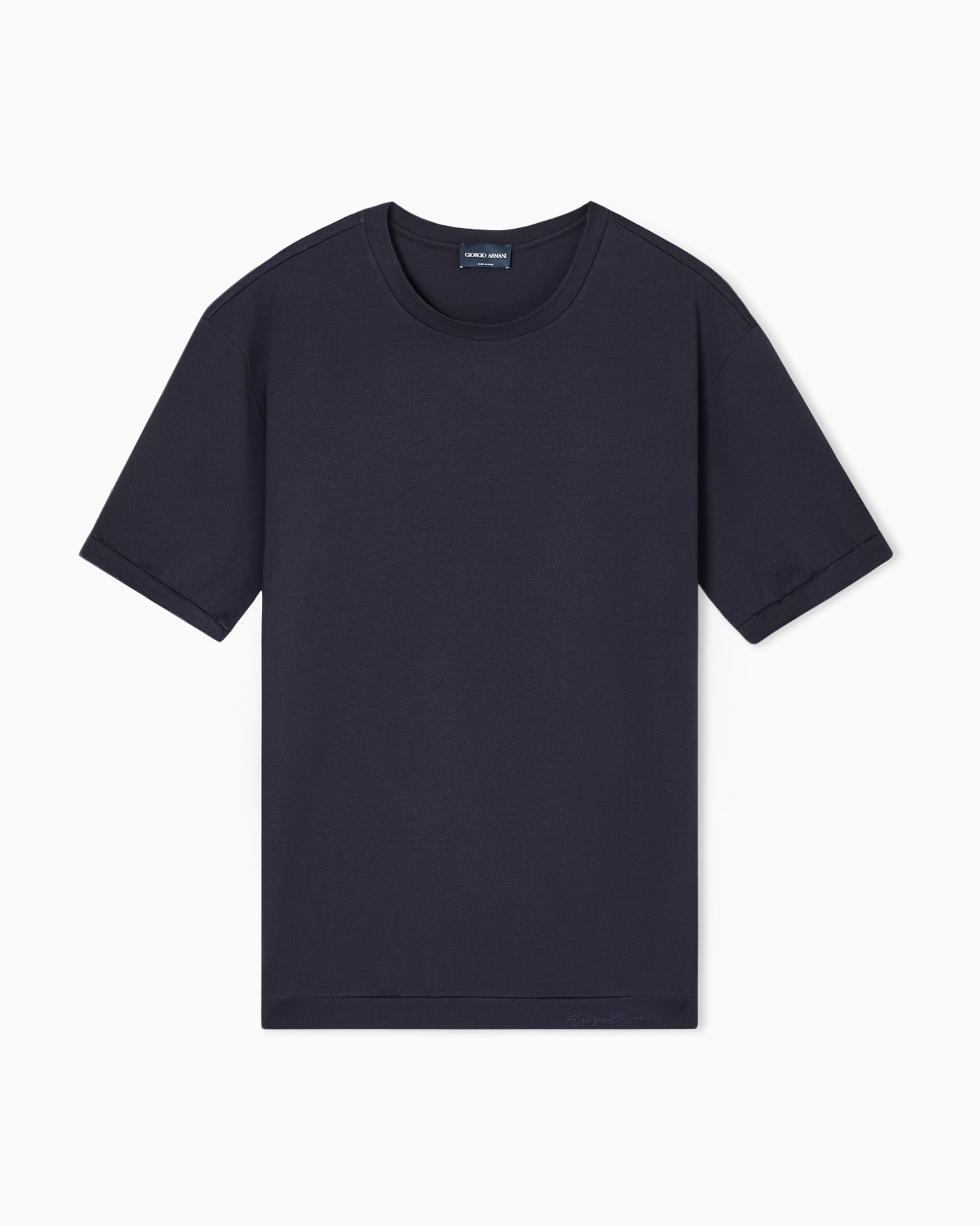 T-Shirt mit Rundhalsausschnitt aus Baumwoll-Jersey Folie 0