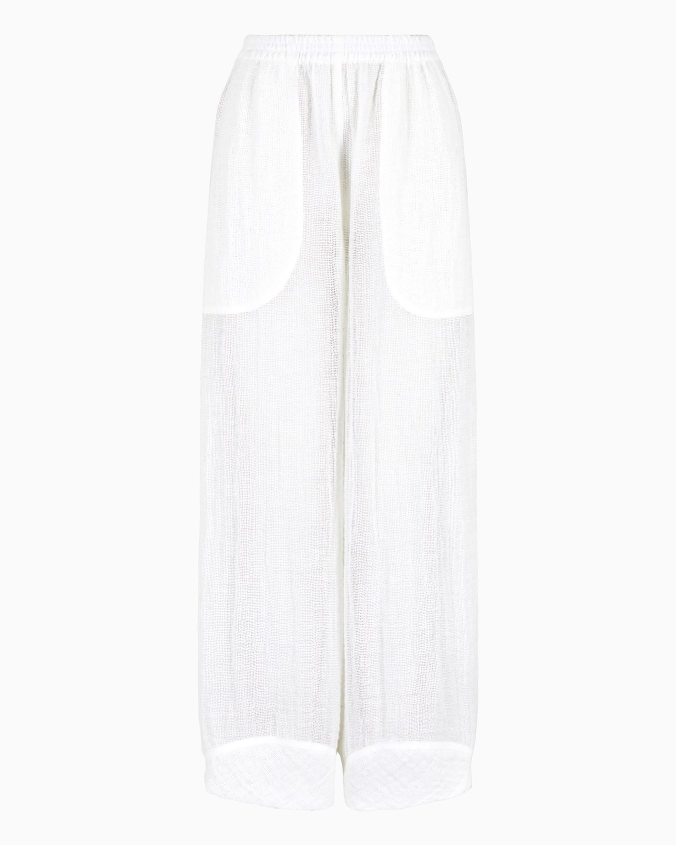 Wide linen-blend trousers Slide 0