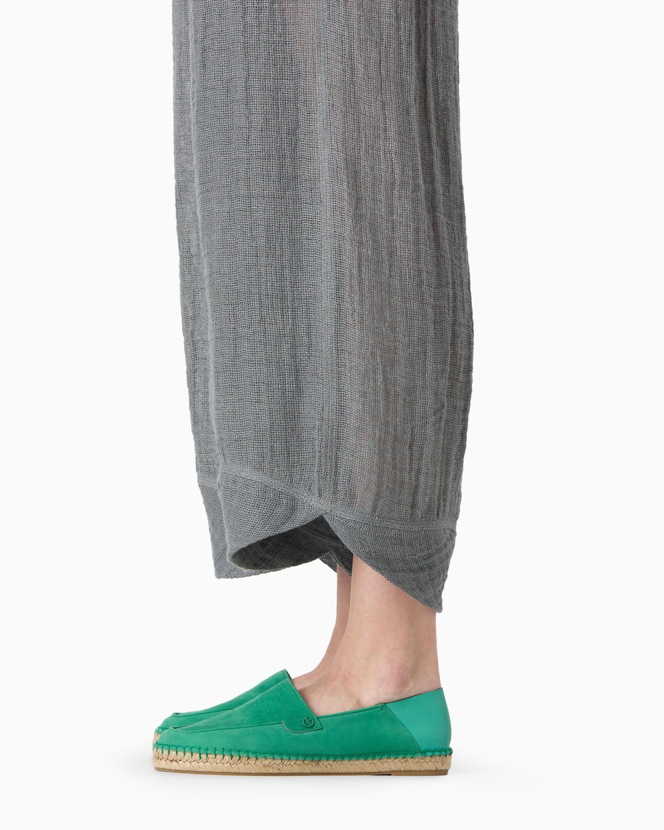 Wide linen-blend trousers Slide 4