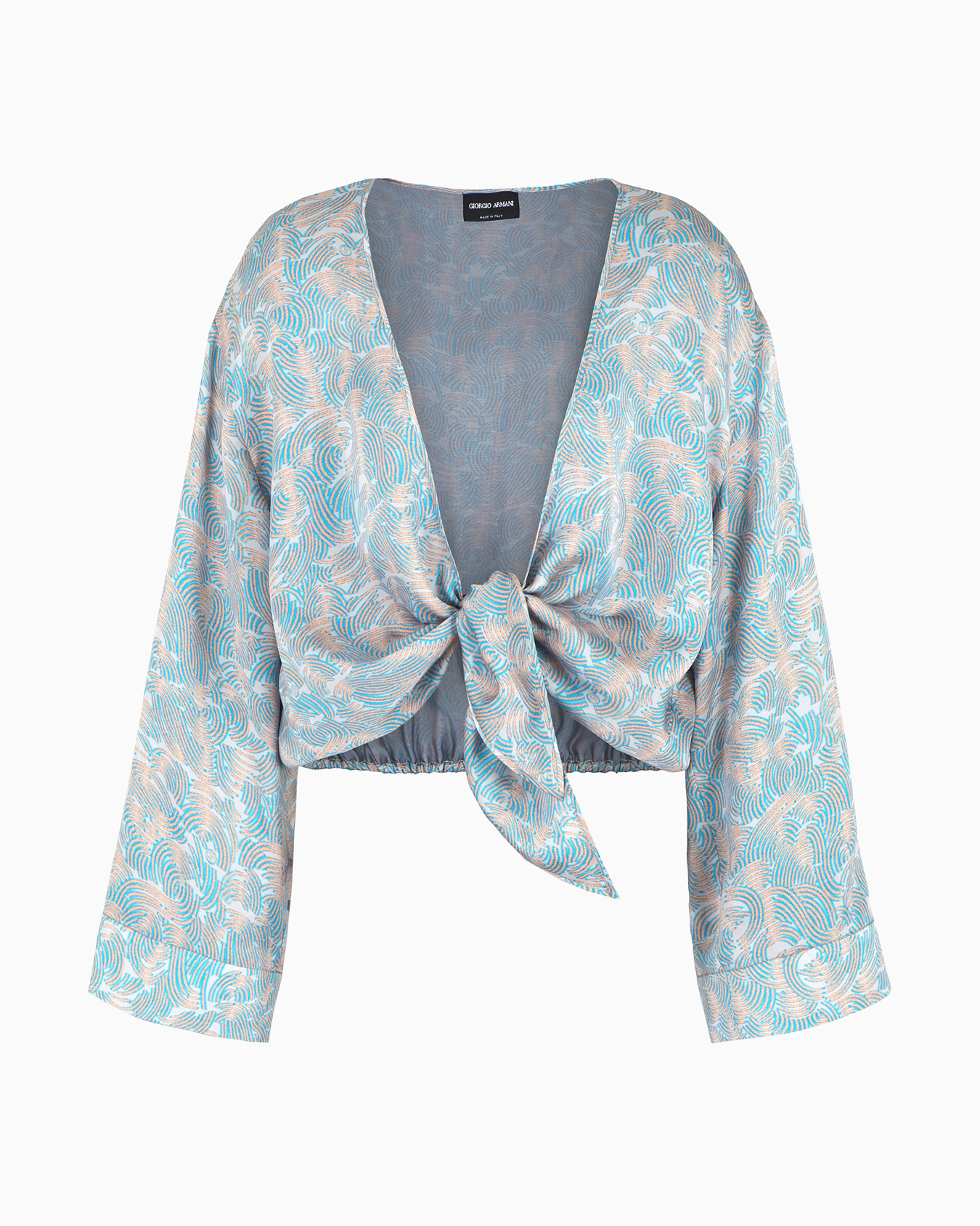Printed silk shirt to tie Slide 0