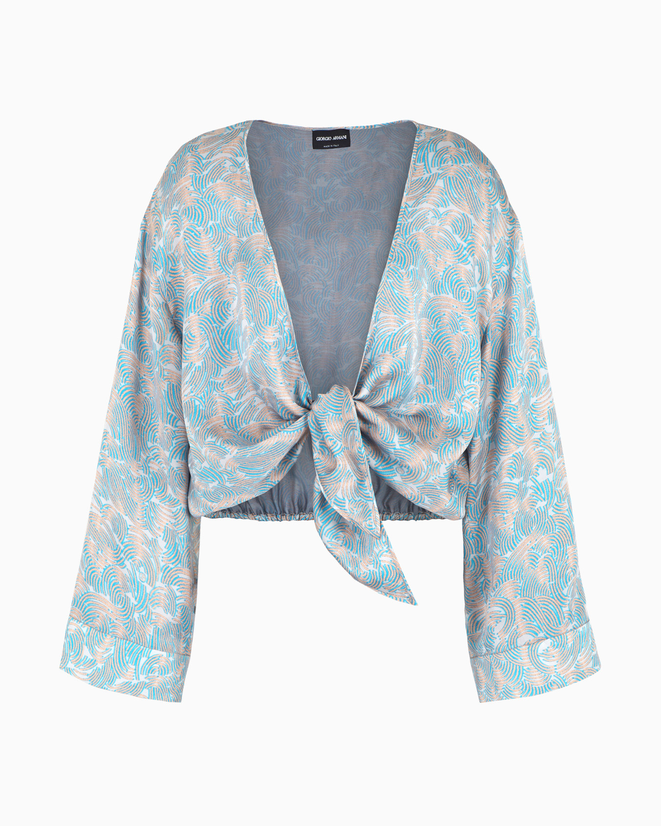 Printed silk shirt to tie Slide 0