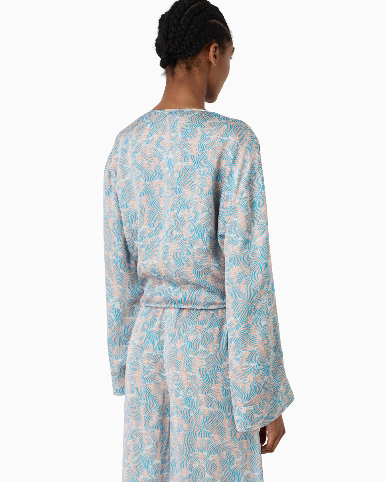 Printed silk shirt to tie Slide 2