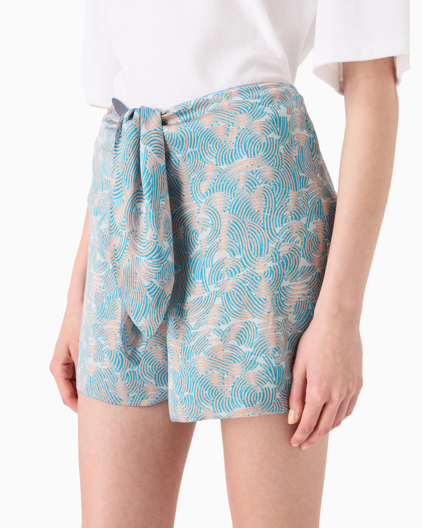 Shorts aus bedruckter Seide Folie 4