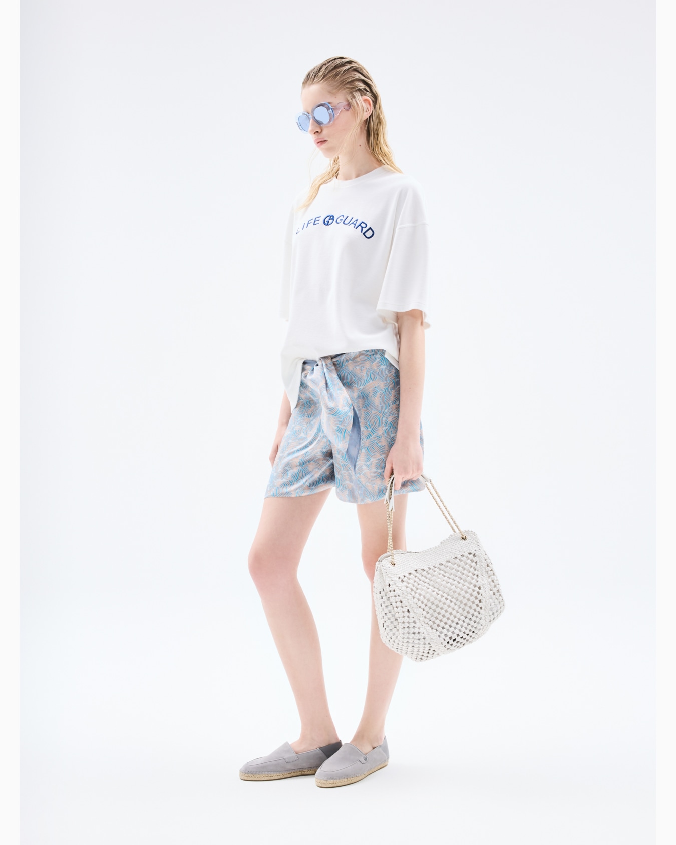 Shorts aus bedruckter Seide Folie 5