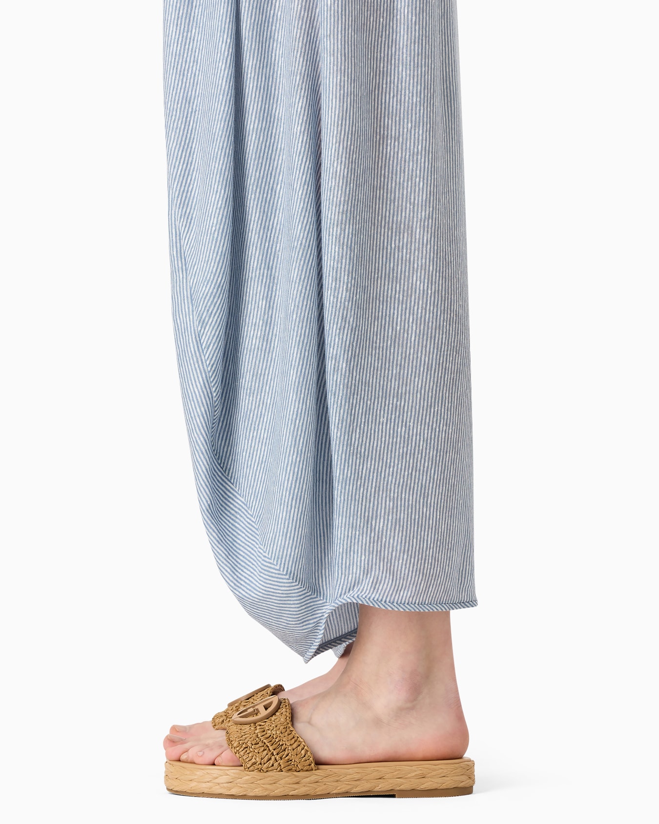 Linen and viscose jersey wide trousers Slide 5