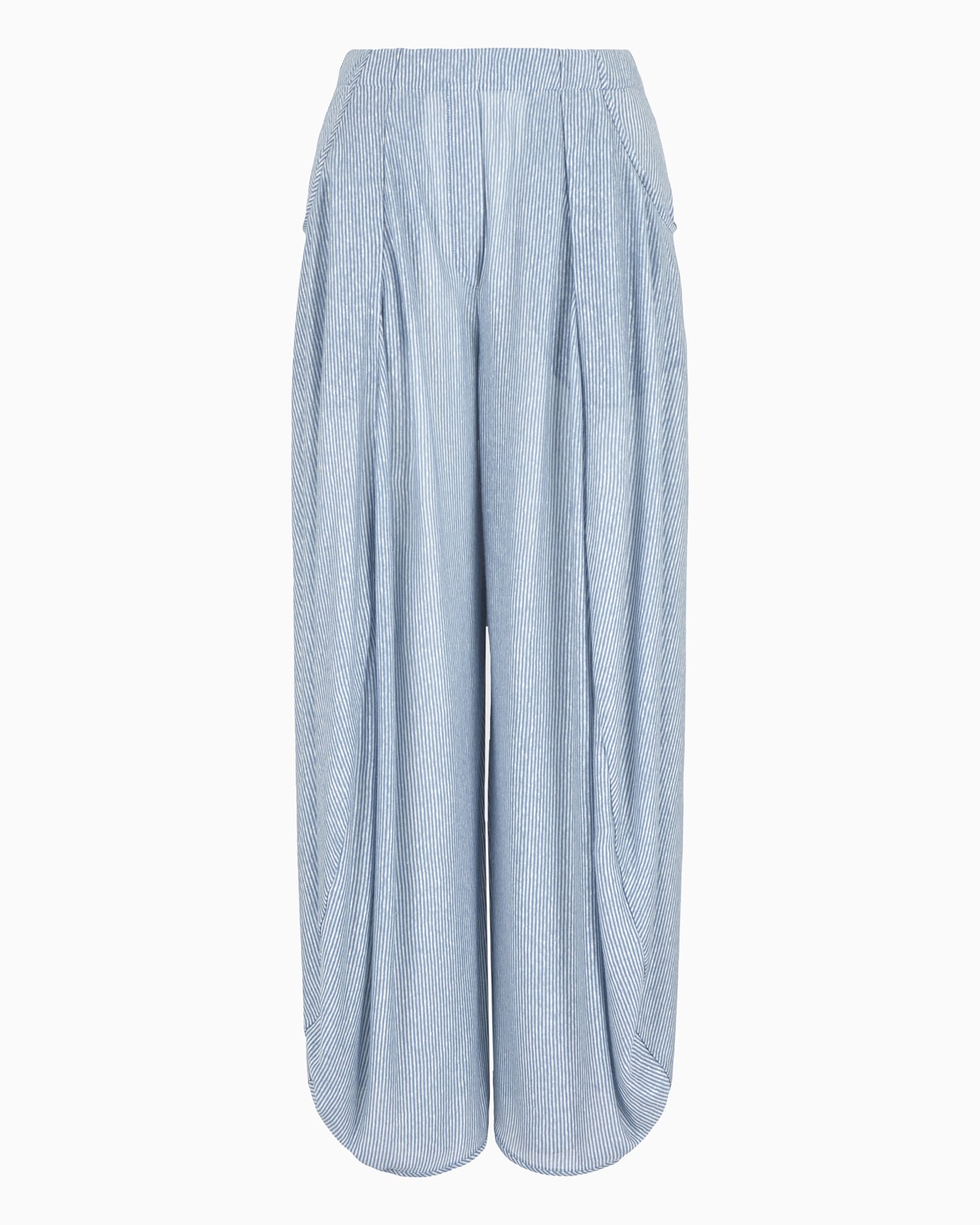 Linen and viscose jersey wide trousers Slide 0