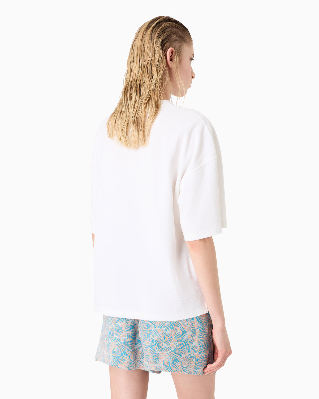 T-Shirt mit Rundhalsausschnitt aus Baumwoll- und Seidenjersey Folie 3