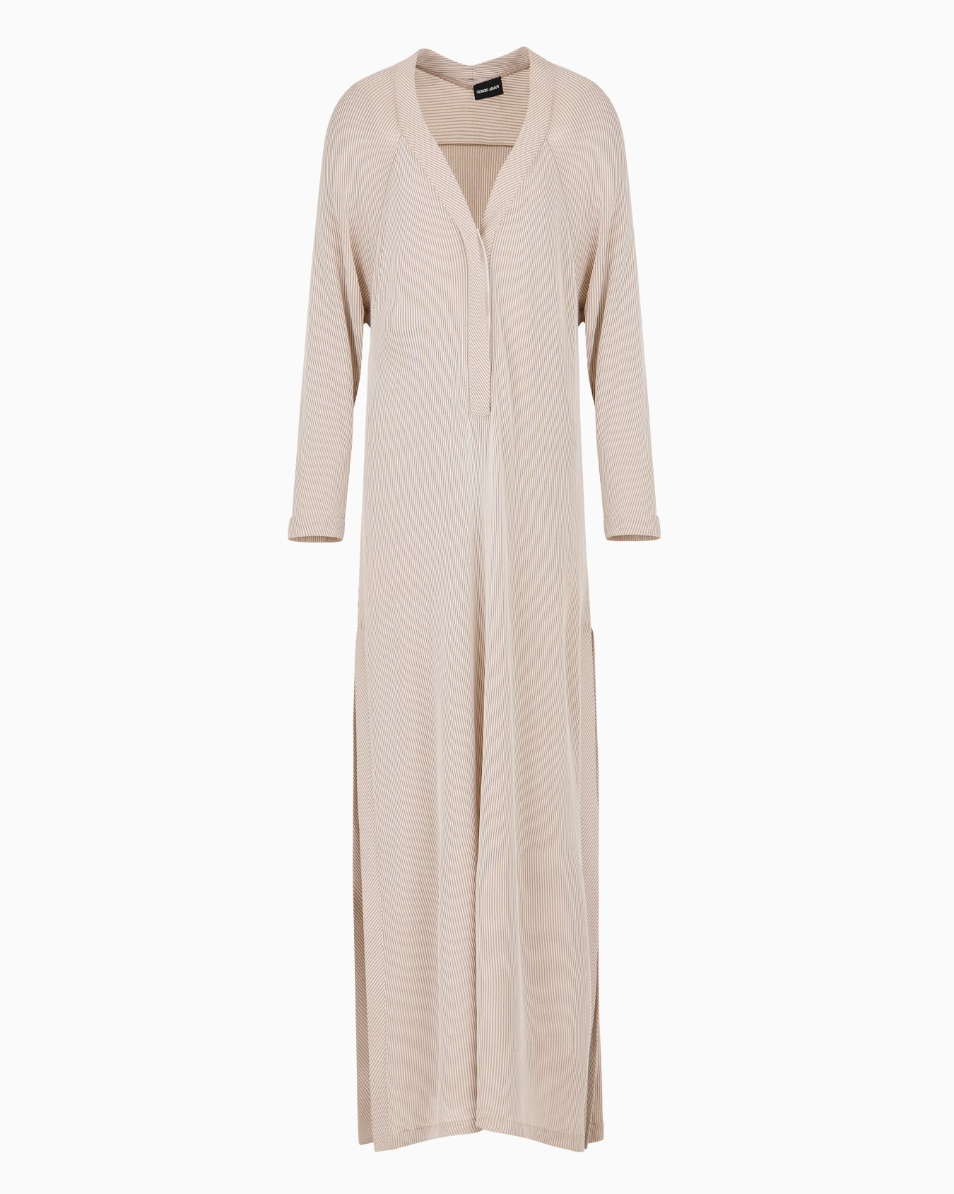 Long ribbed viscose dress Slide 0