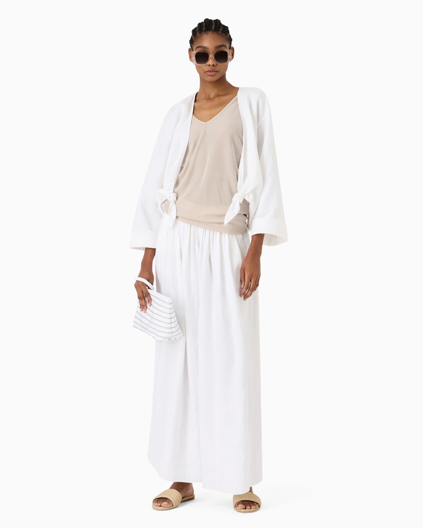 Ribbed viscose crew-neck top Slide 4