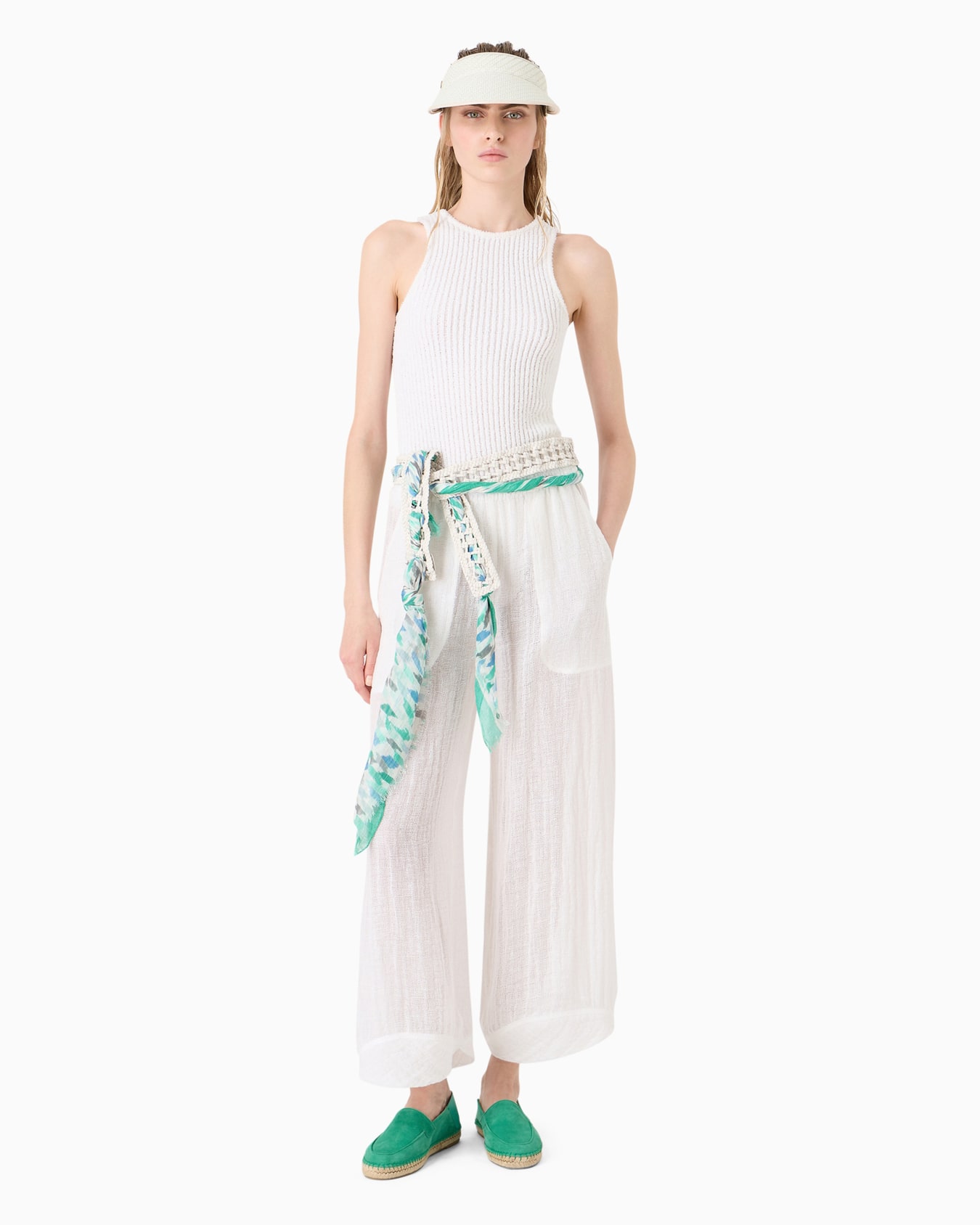 Ribbed cotton and viscose-blend bodysuit Slide 4