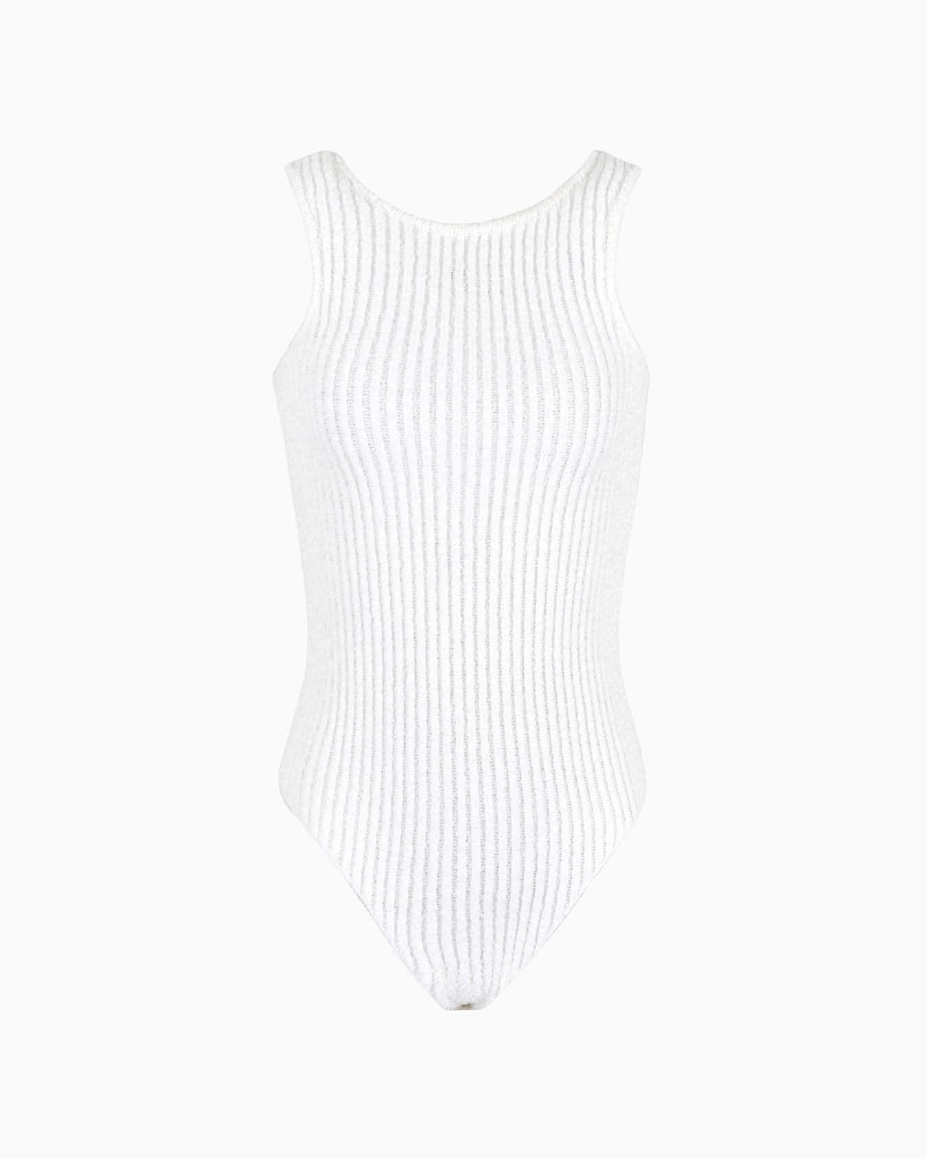 Ribbed cotton and viscose-blend bodysuit Slide 0