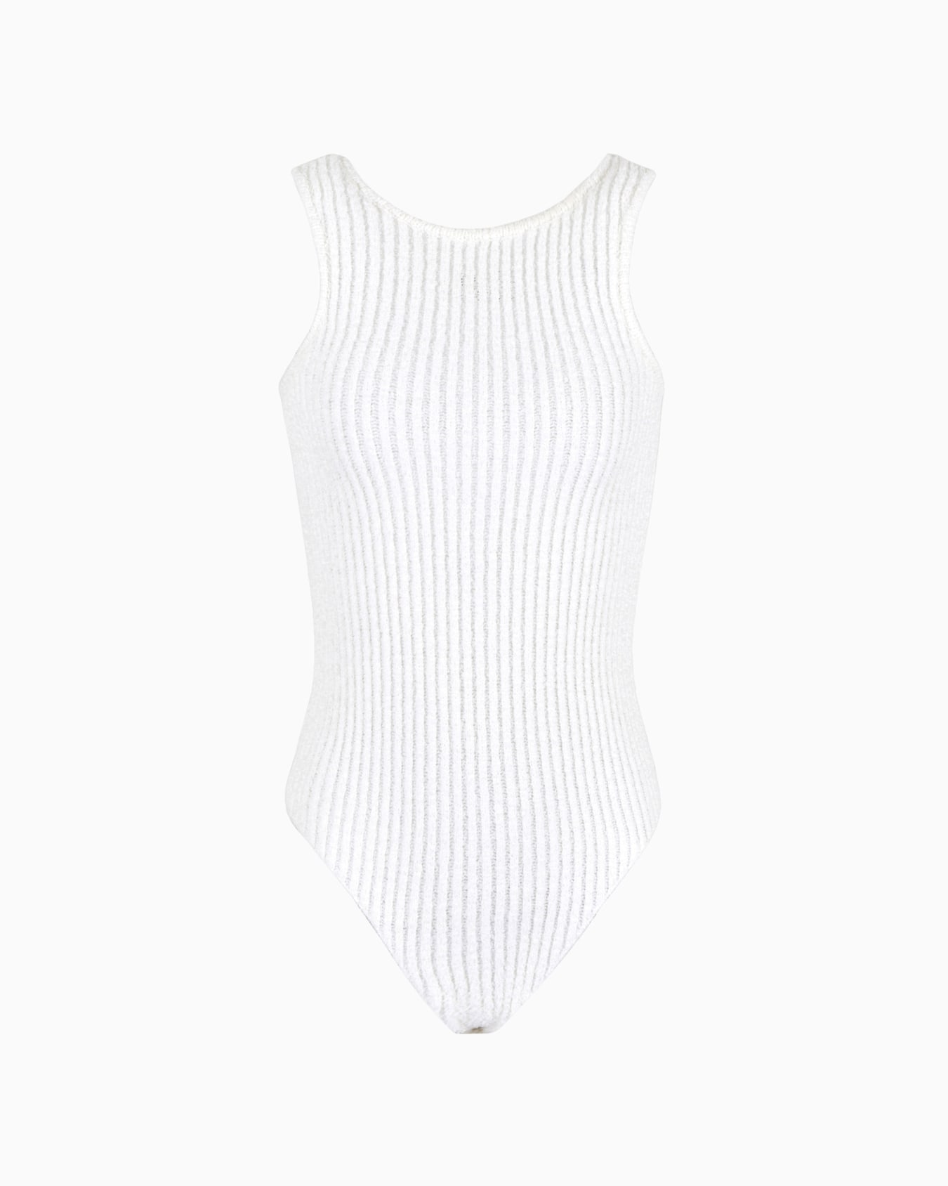 Ribbed cotton and viscose-blend bodysuit Slide 0
