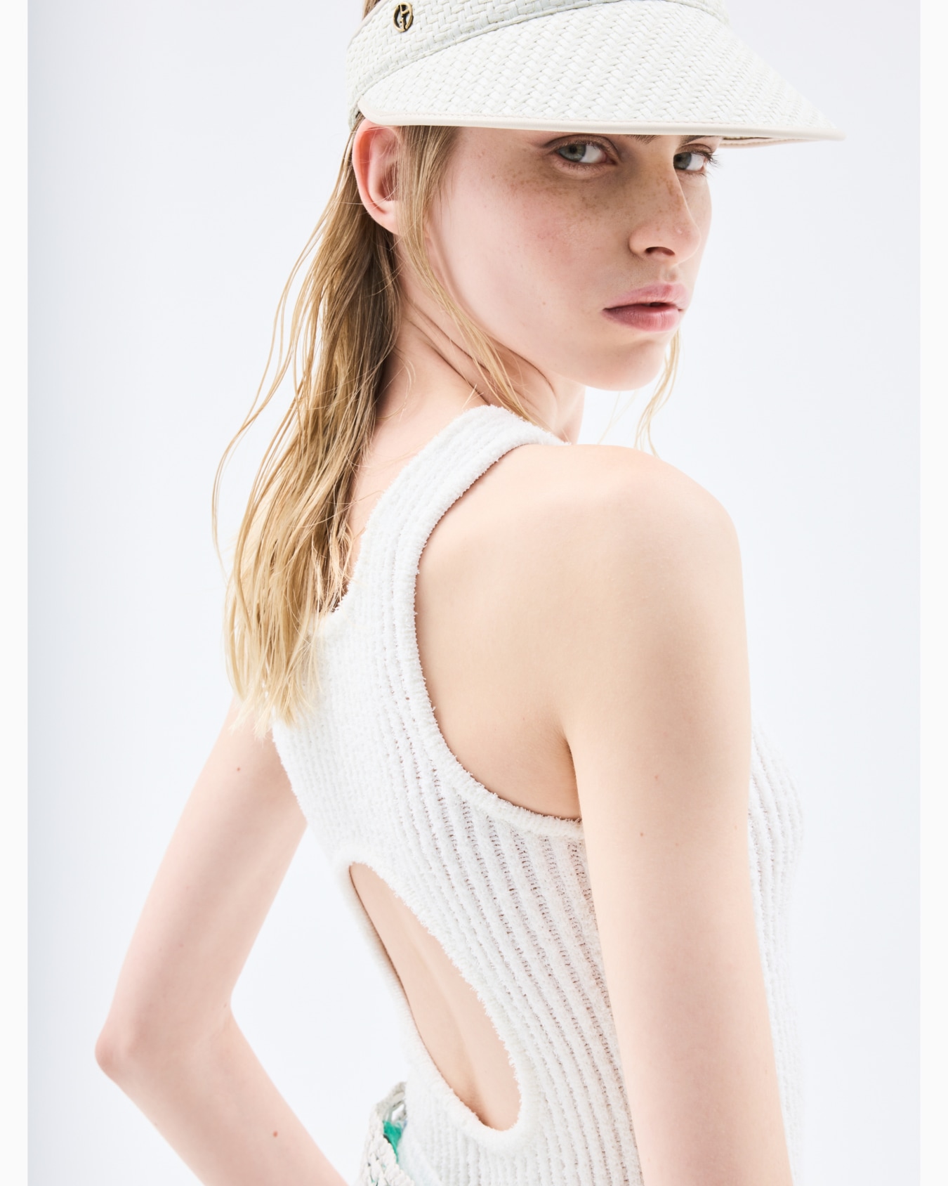 Ribbed cotton and viscose-blend bodysuit Slide 6