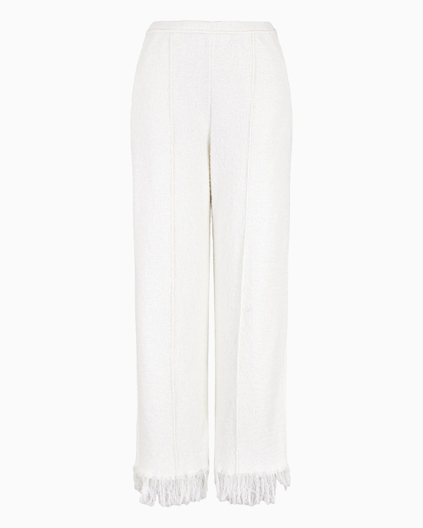 Ribbed viscose-blend trousers Slide 0