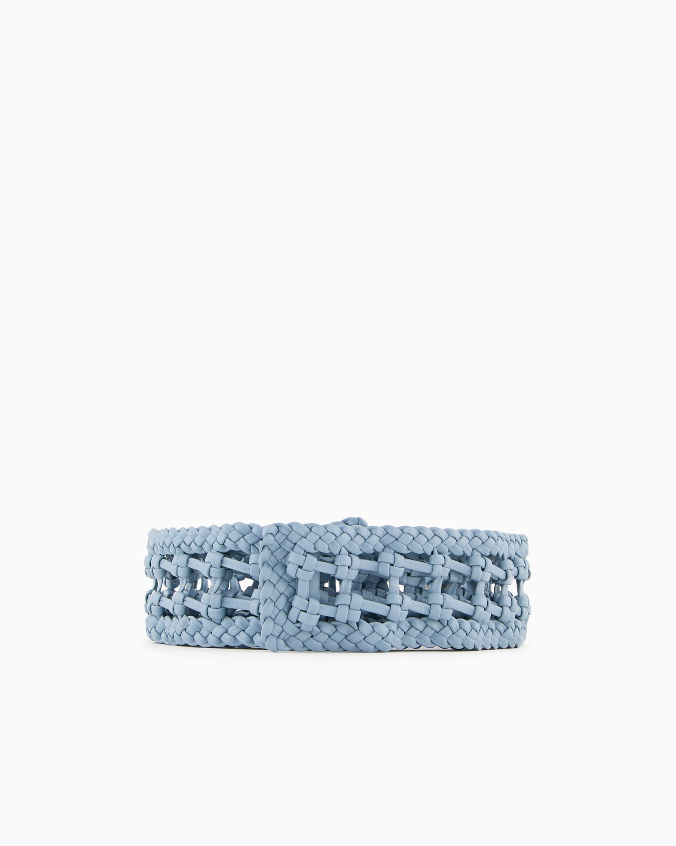 Woven leather belt Slide 0