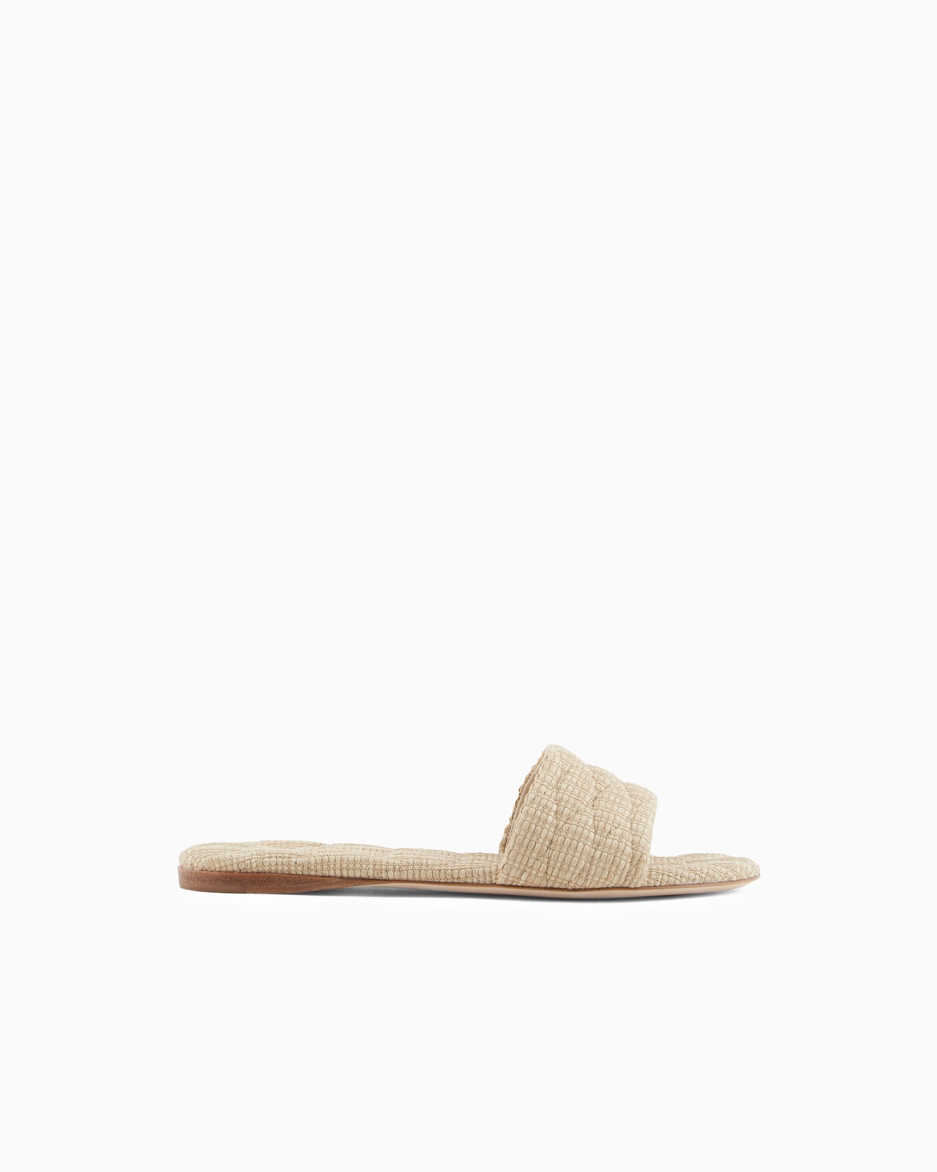 Flache Sandalen aus gestepptem Raffiabast Folie 0
