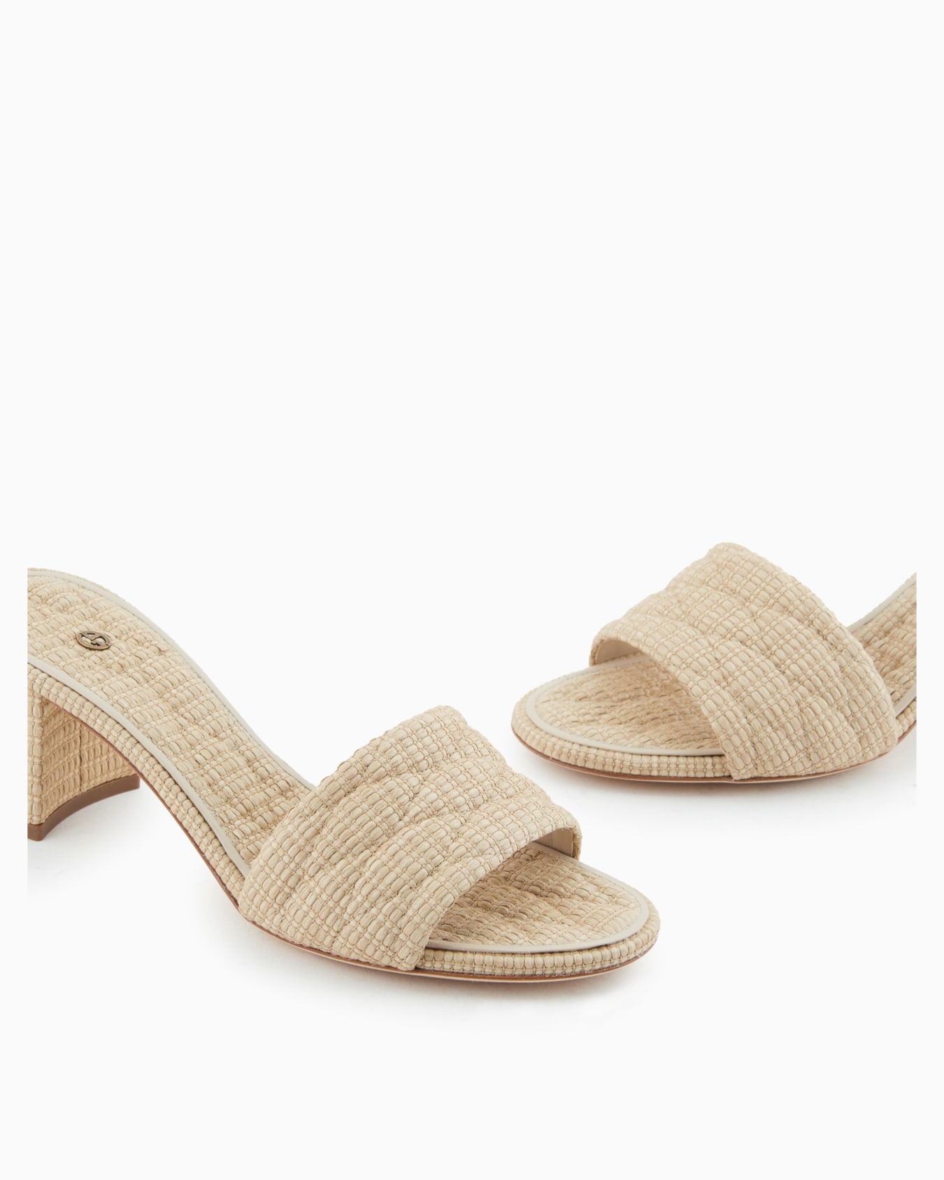 Quilted raffia sandals Slide 4